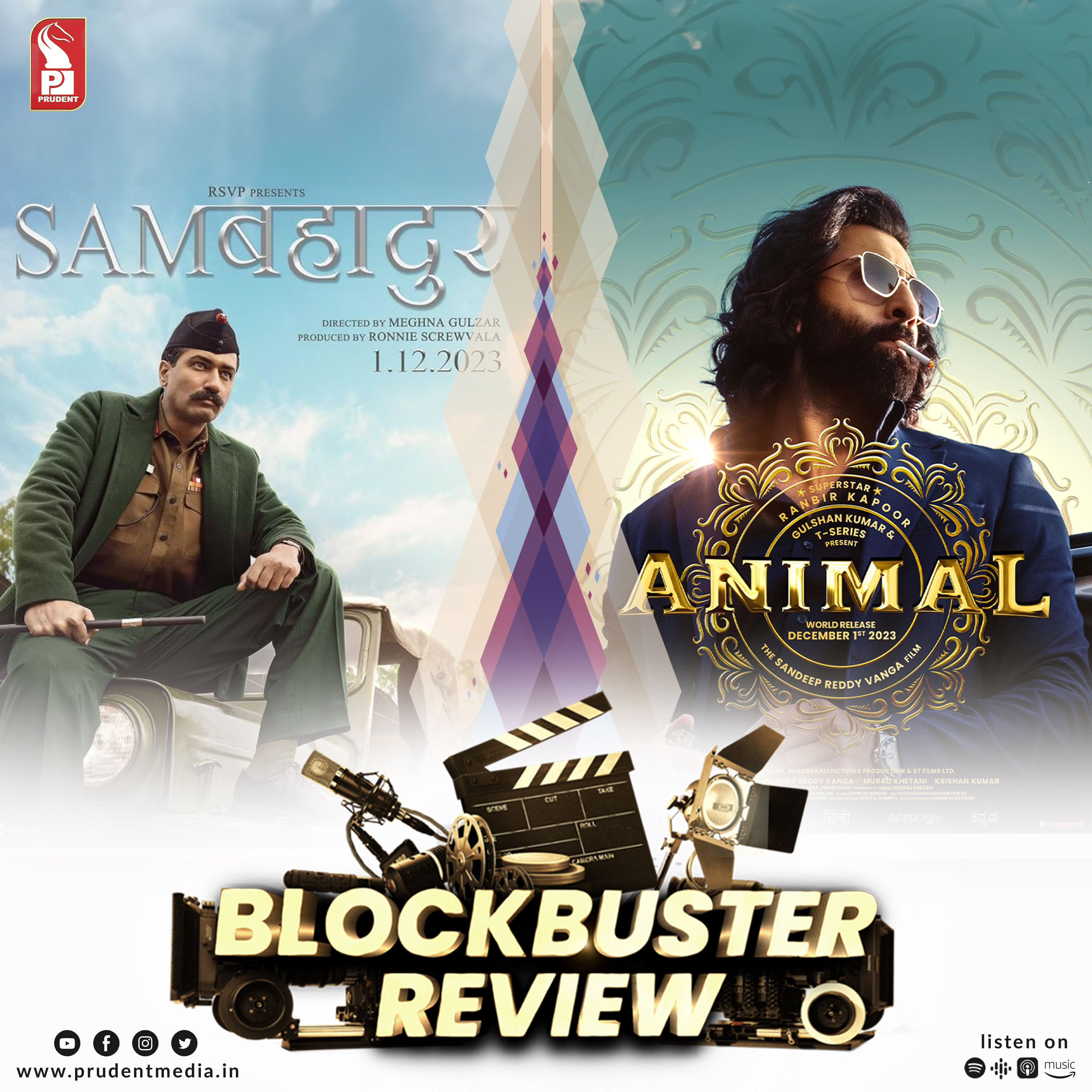 Animal | Sam Bahadur | Movies | Blockbuster Review | Prudent | 021223 episode artwork