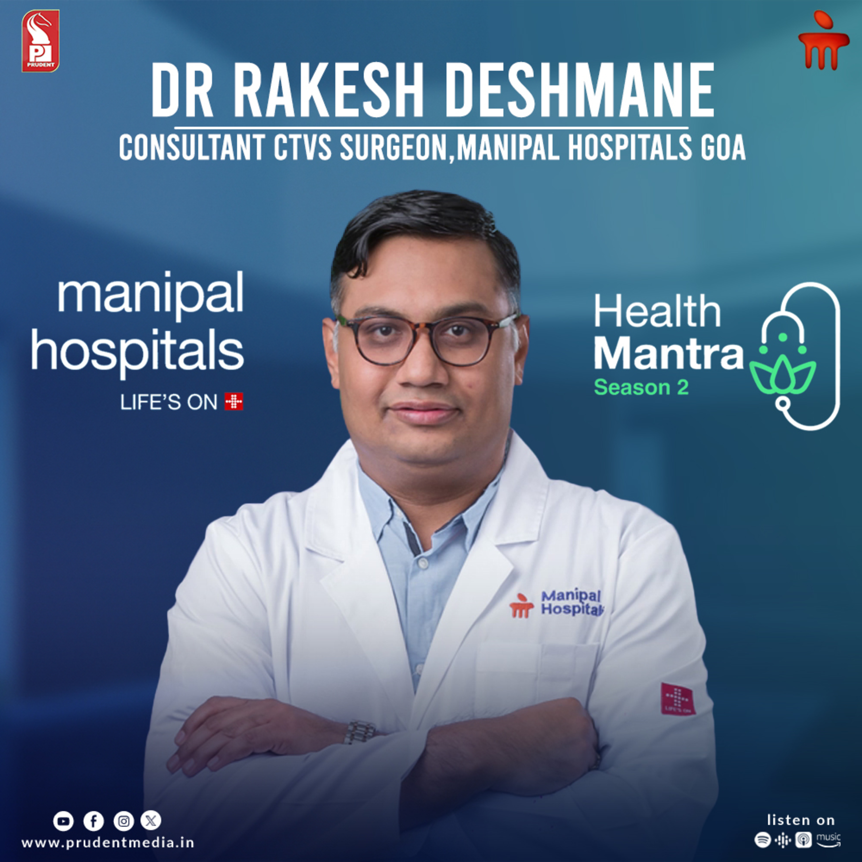 Dr Rakesh Deshmane | Consultant CTVS surgeon | S2E3 | Health Mantra | Prudent | 040124 episode artwork
