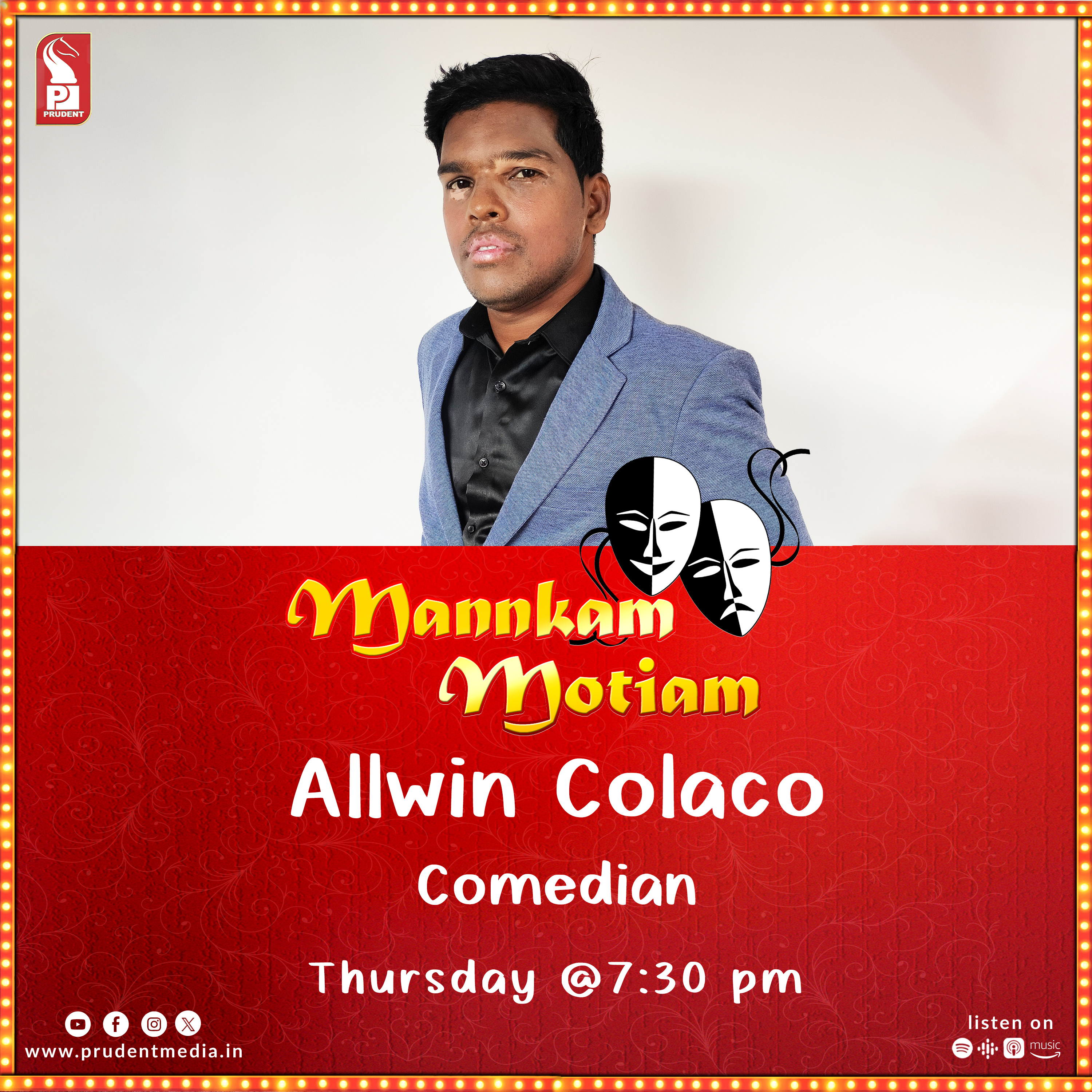Allwin Colaco | Comedian | Mannkam Motiam | S3E67 | Prudent | 180124 episode artwork