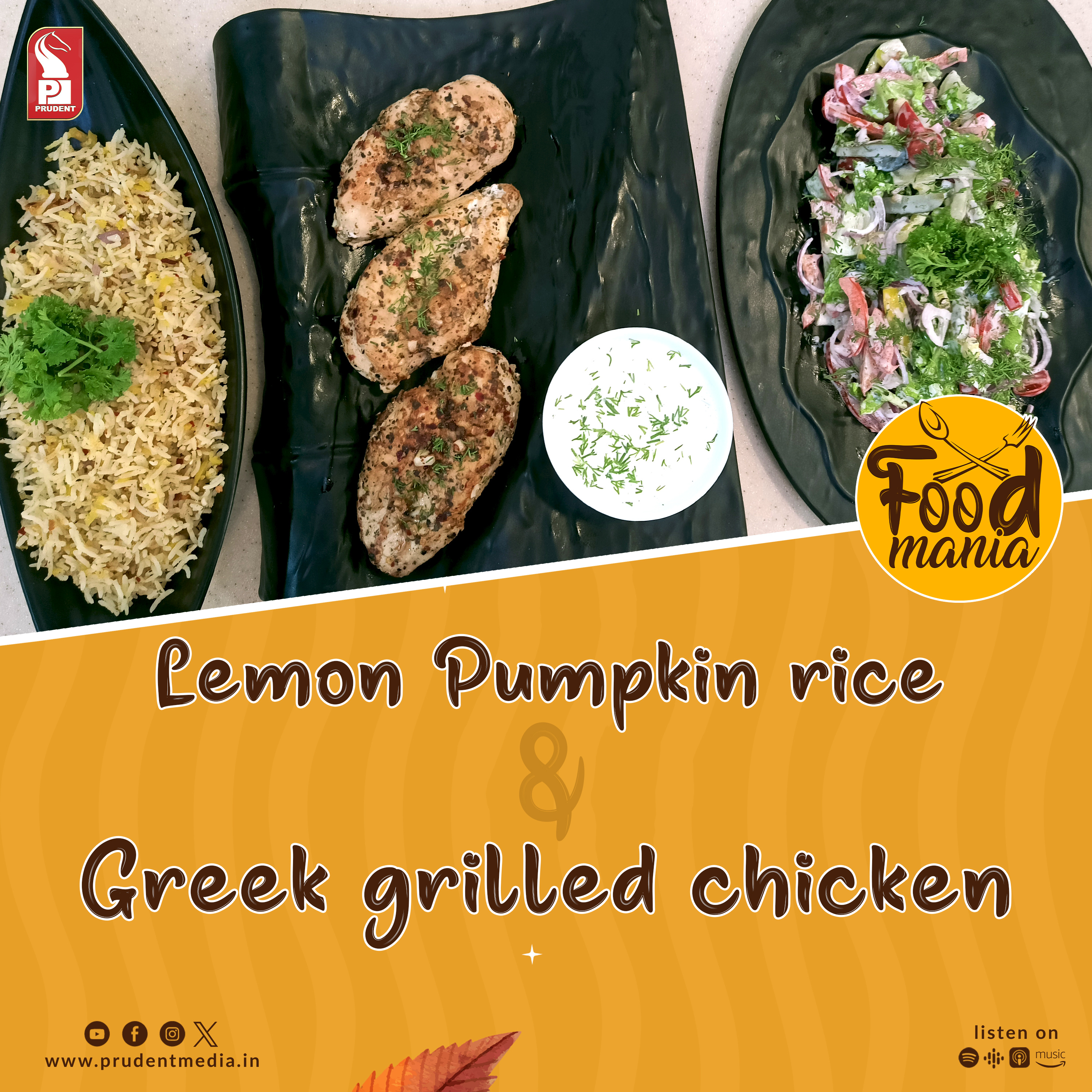 Lemon Pumpkin rice | Greek grilled chicken | Tossed Salad | Food Mania | S2E11 | Prudent | 280124 episode artwork