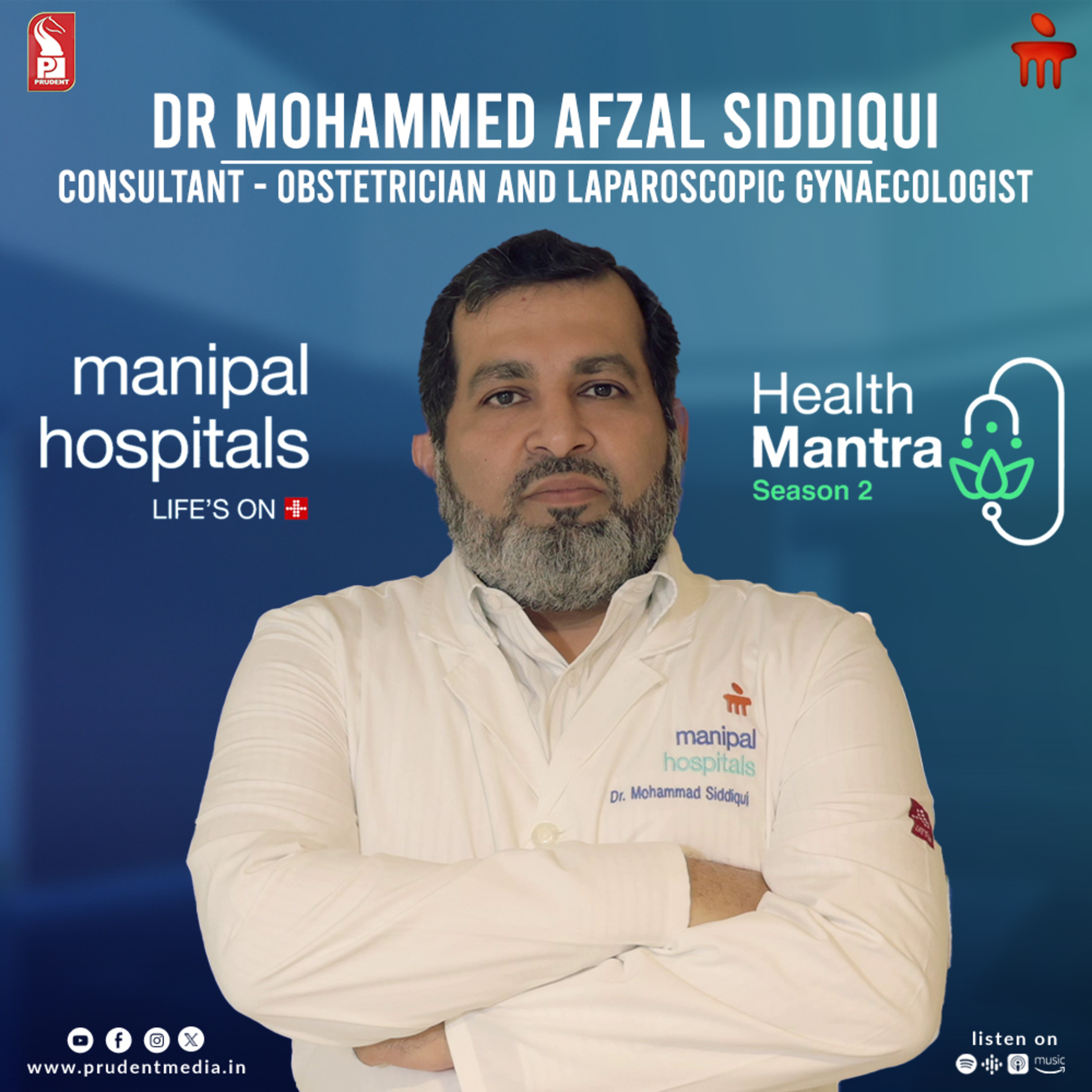 Dr Mohammed Afzal Siddiqui | Consultant - Obstetrician and Laparoscopic Gynaecologist | S2E5 | Health Mantra | Prudent | 010224 episode artwork