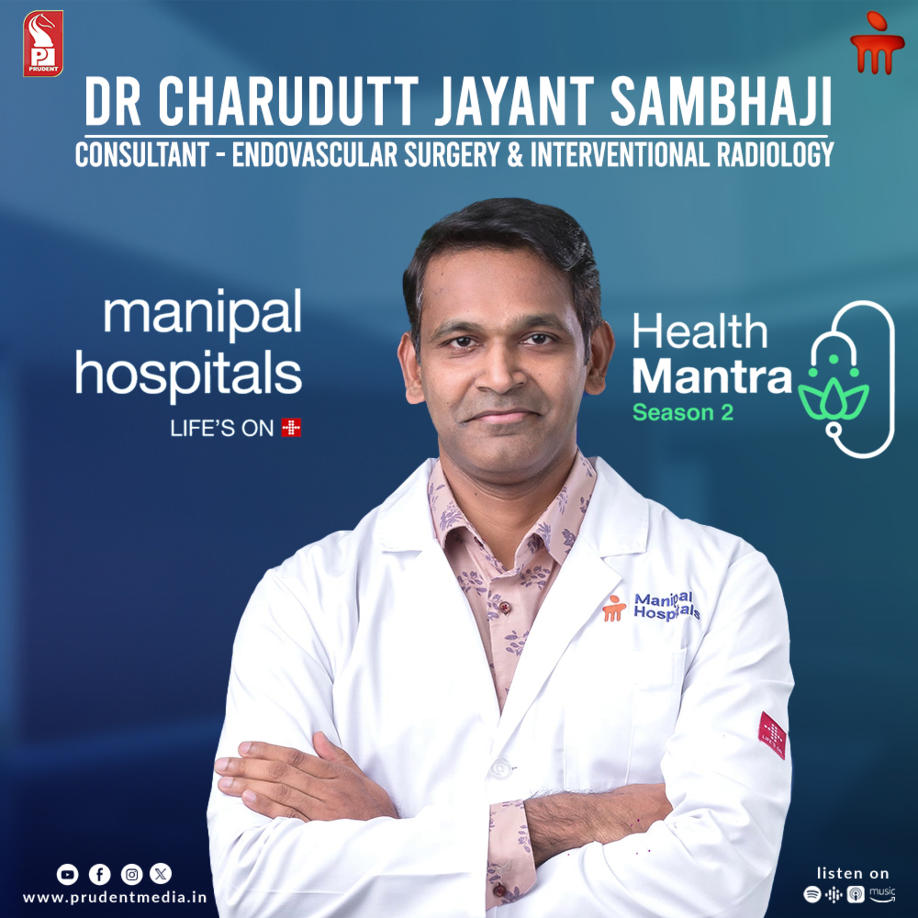 Dr Charudutt Jayant Sambhaji | Consultant – Endovascular Surgery & Interventional Radiology | S2E6 | Health Mantra | Prudent | 150224 episode artwork