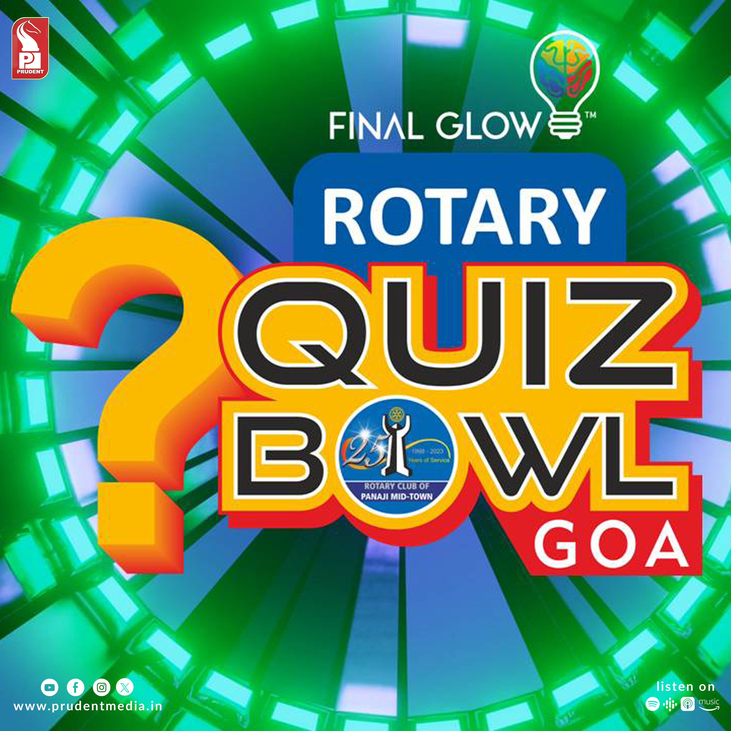 Rotary Quiz Bowl Goa | Part 4 | Prudent | 120624 In this  episode artwork