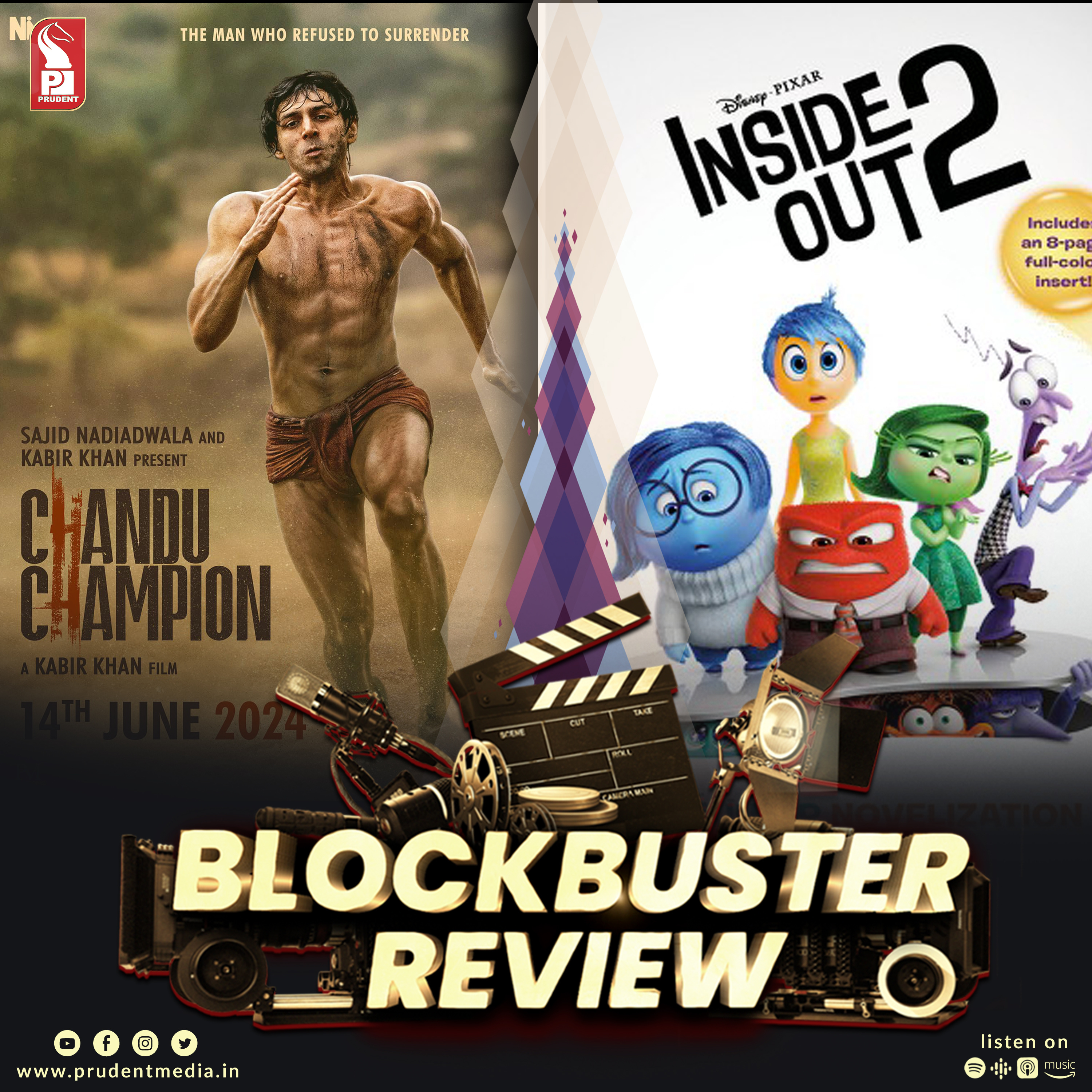 Inside Out 2 | Chandu Champion | Blockbuster Review | Prudent | 150624 episode artwork