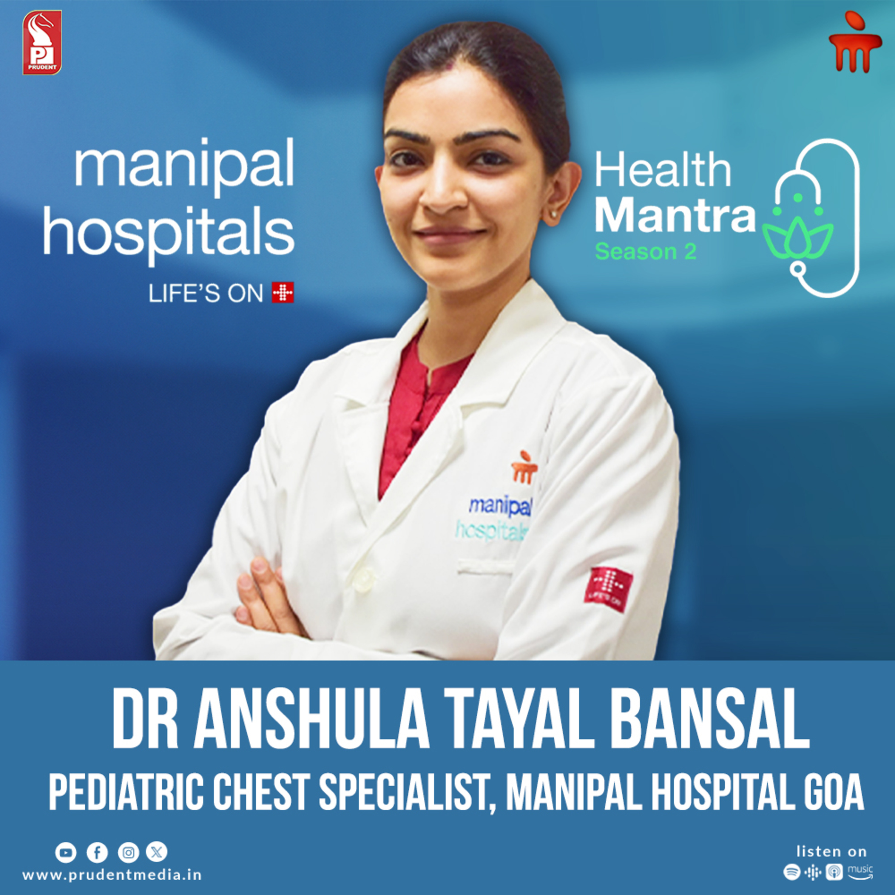 Dr Anshula Tayal Bansal | Consultant Paediatric Chest Specialist | Cough in kids | S2E15 | Health Mantra | Prudent | 121224 episode artwork