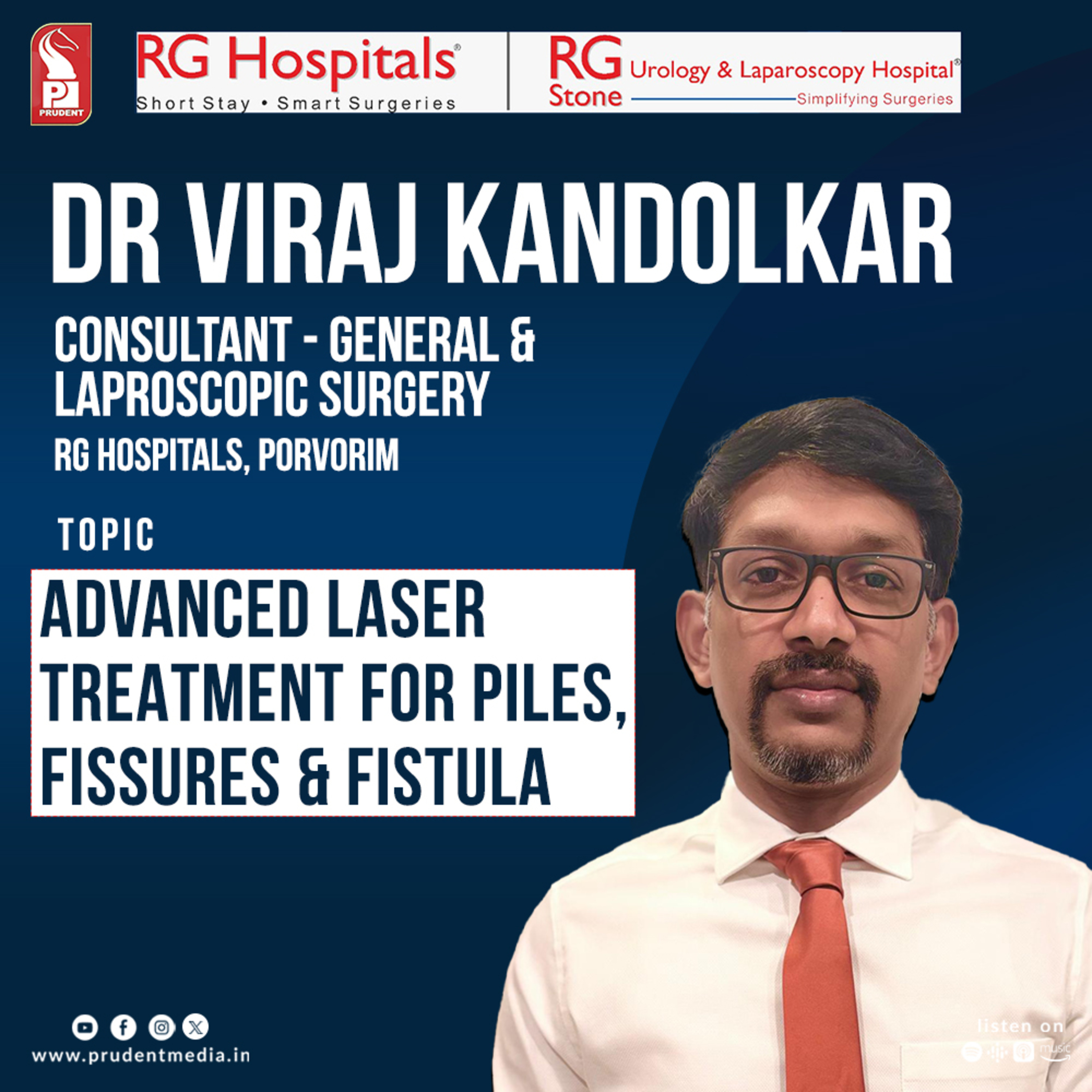 Advanced laser treatment for Piles, Fissures & Fistula | Dr Viraj Kandolkar | Prudent | 070424 episode artwork