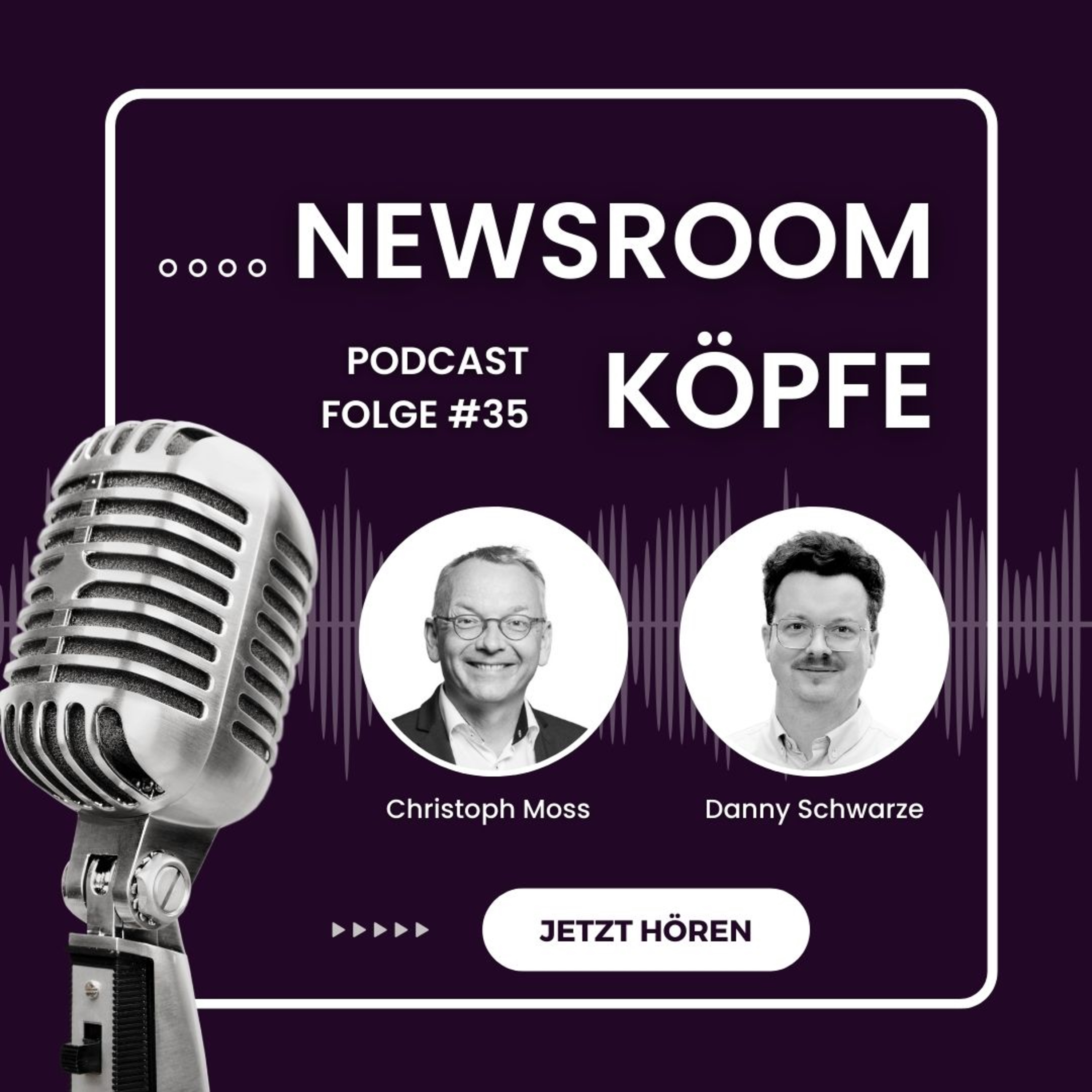 Newsroom-Köpfe #35 mit Danny Schwarze, BSH Hausgeräte: KI im Corporate Newsroom episode artwork