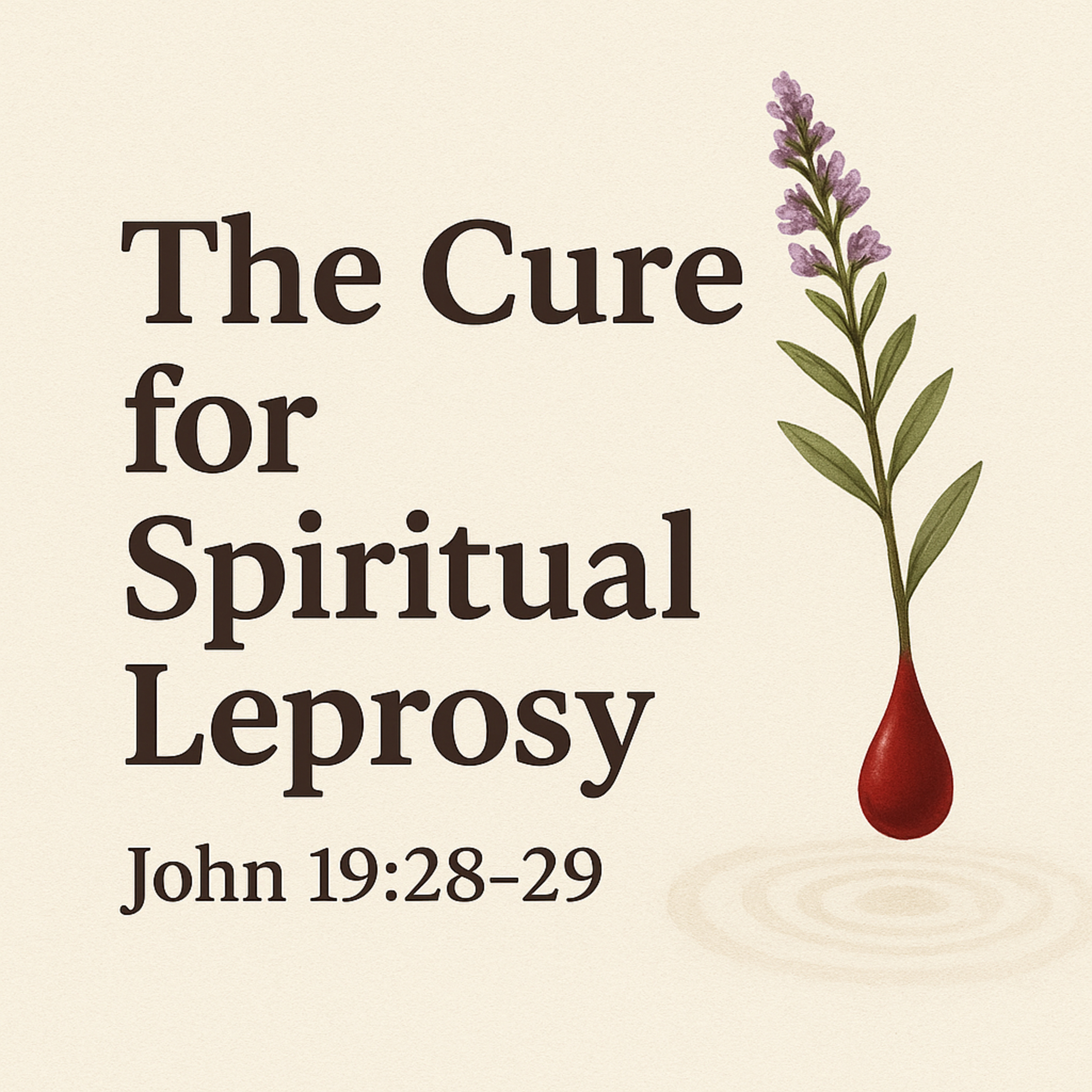 Cleansed by the Blood. Jesus, Hyssop, and the Cure for Spiritual Leprosy | John 19.28–29