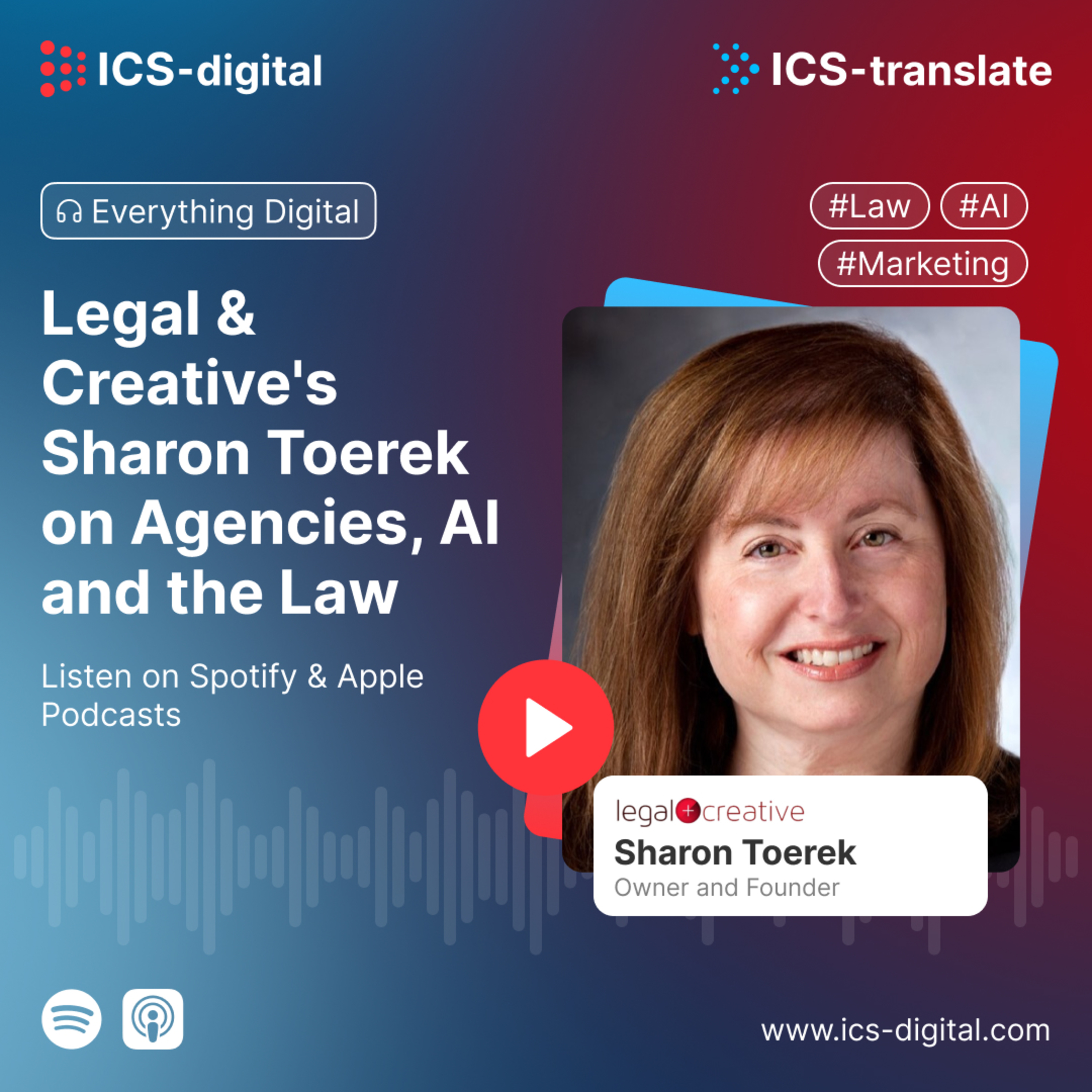 Legal & Creative's Sharon Toerek on Agencies, AI and the Law episode artwork
