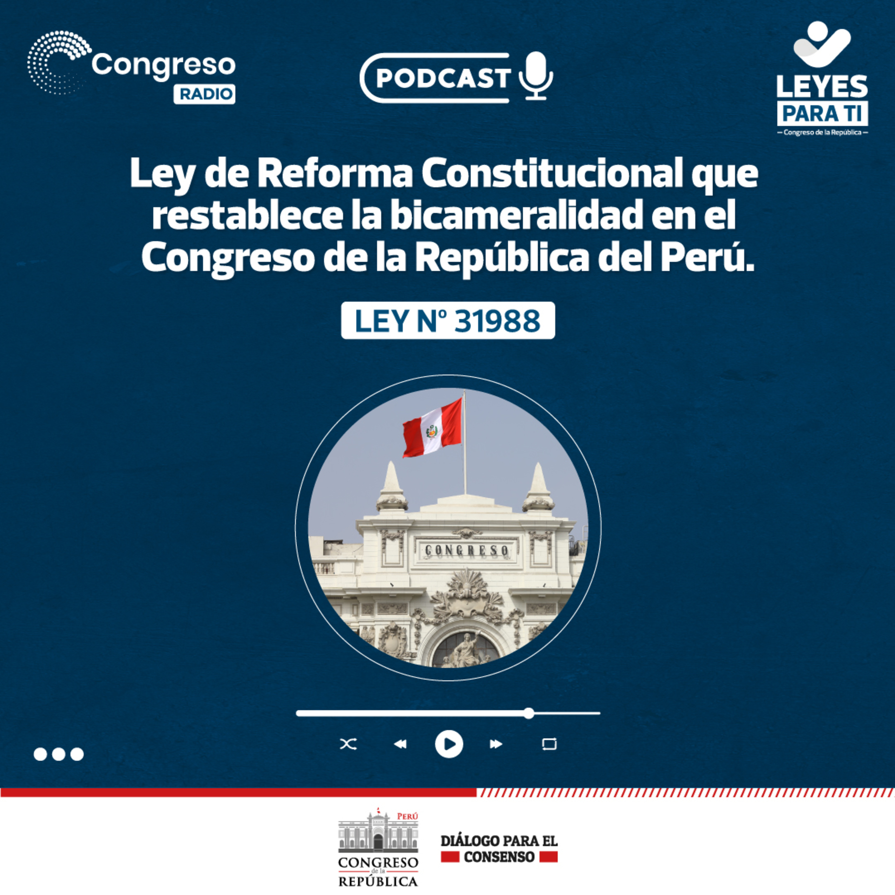 Ley Nº 31988, Ley de Reforma Constitucional que restablece la bicameralidad en el Congreso de la República del Perú. episode artwork
