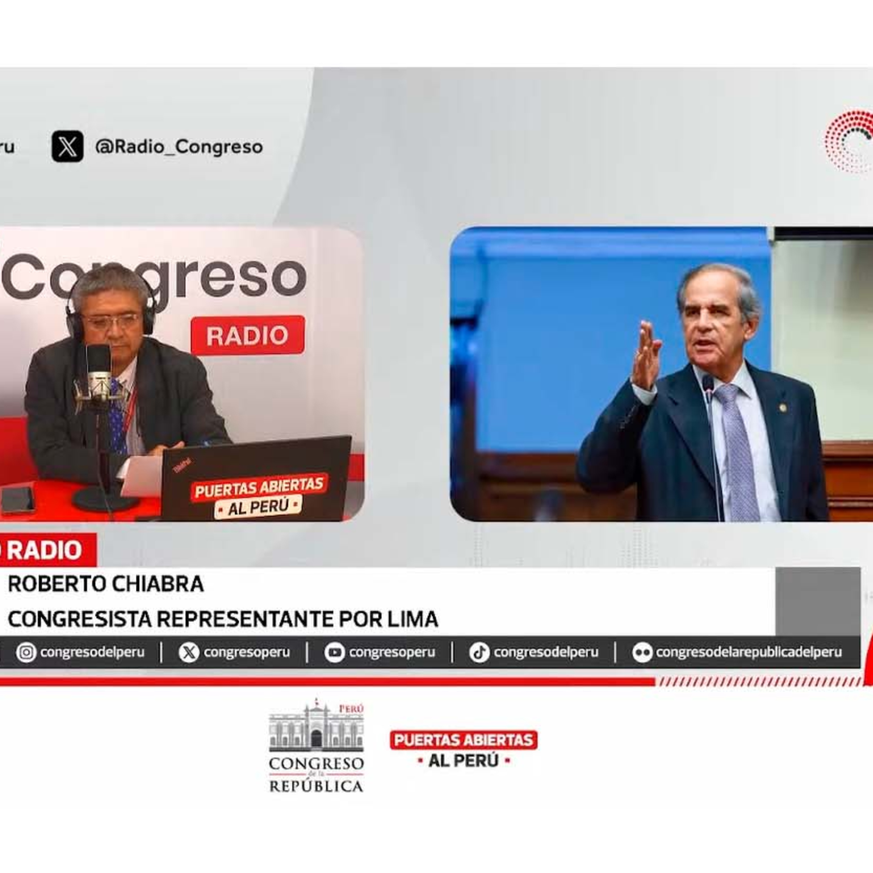 Entrevista al congresista Roberto Chiabra, representante por Lima episode artwork