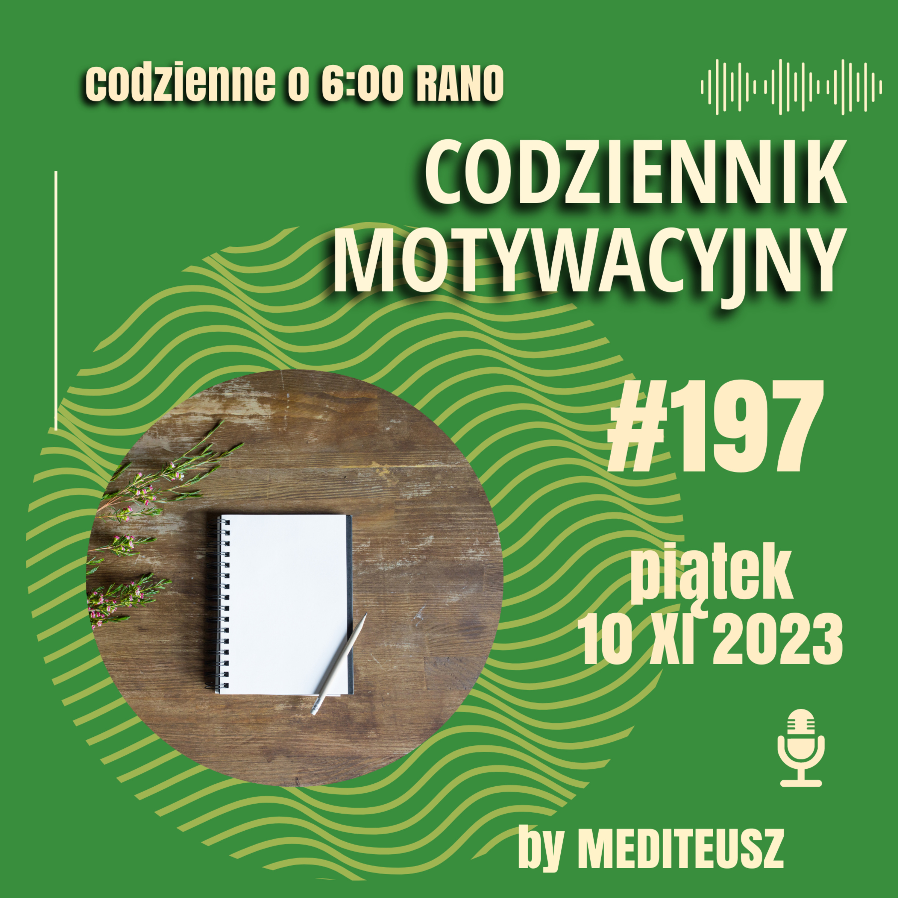 CODZIENNIK MOTYWACYJNY #197 PIĄTEK 10 XI 2023 - DZIENNIK WDZIĘCZNOŚCI PO ROKU ! episode artwork