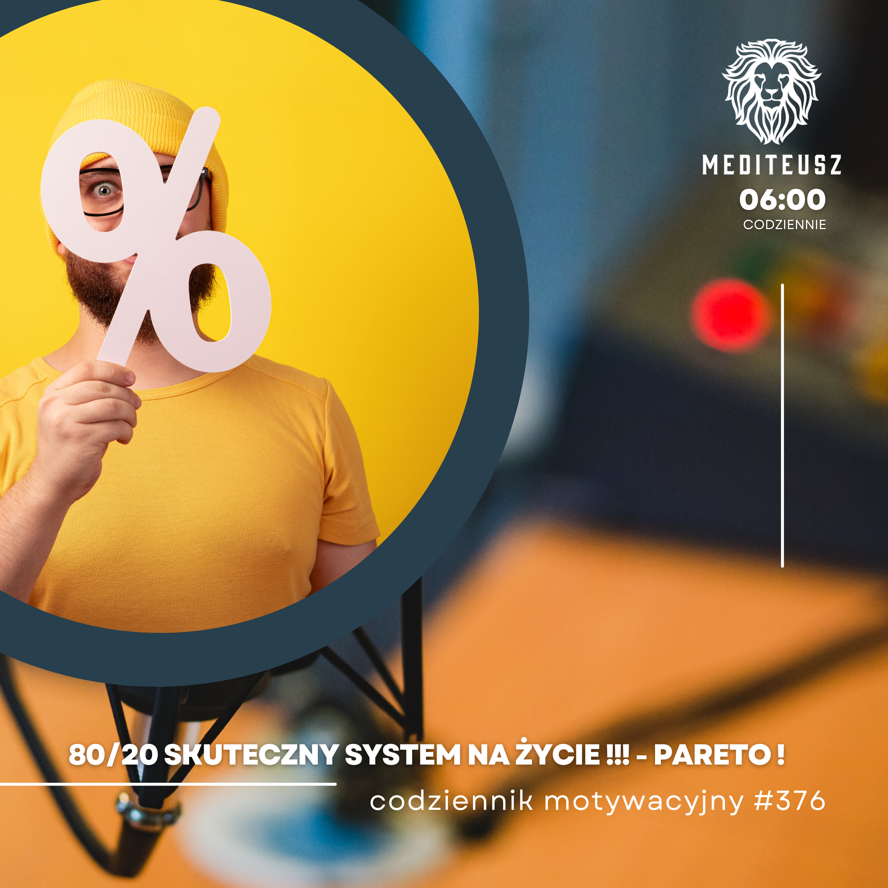 CODZIENNIK MOTYWACYJNY #376 12 IX 2024 - 80/20 SKUTECZNY SYSTEM NA ŻYCIE !!! episode artwork