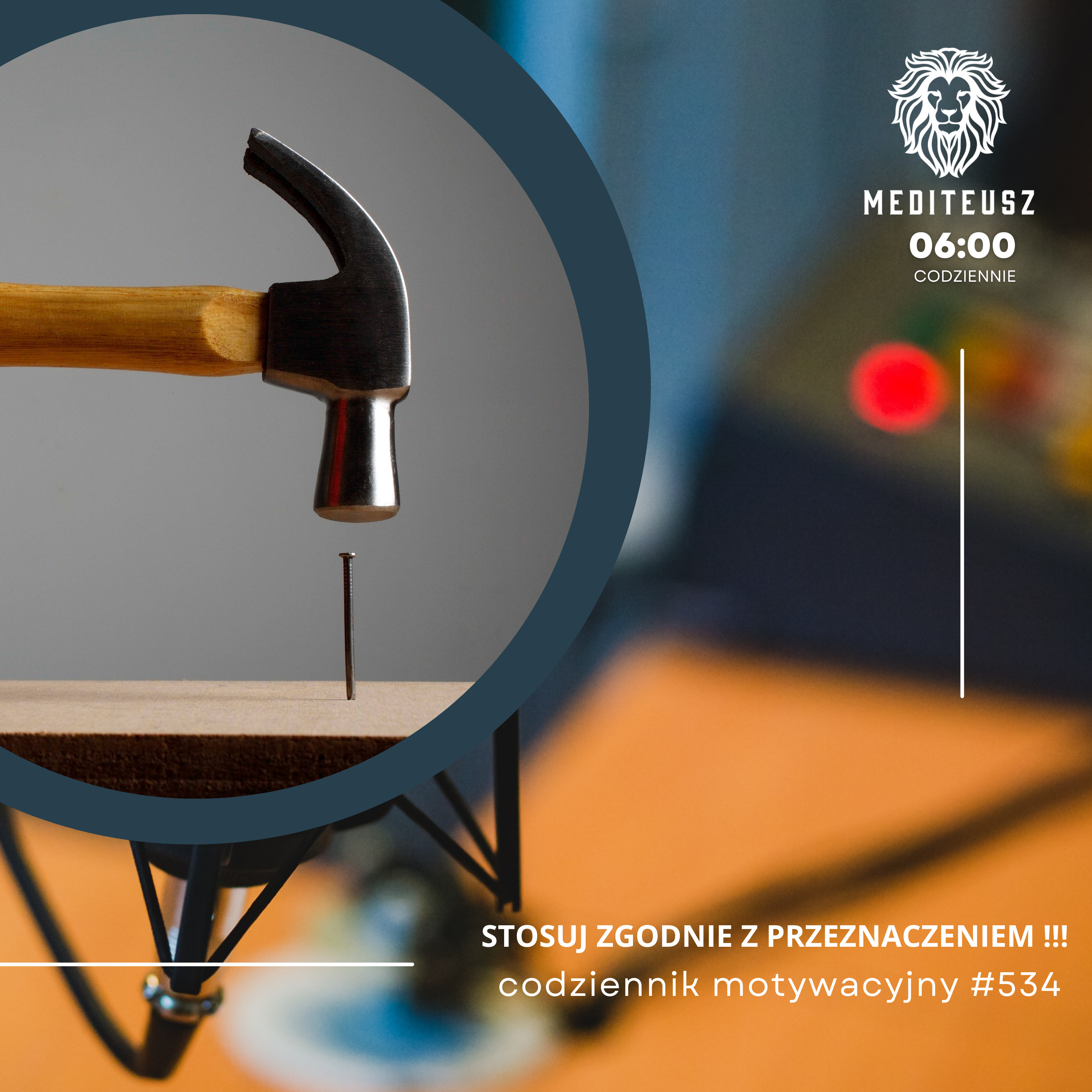 CODZIENNIK MOTYWACYJNY #534 27 V 2025 Z MŁOTKIEM NA KOMARY CZYLI STOSUJ ZGODNIE Z  PRZEZNACZENIEM! episode artwork