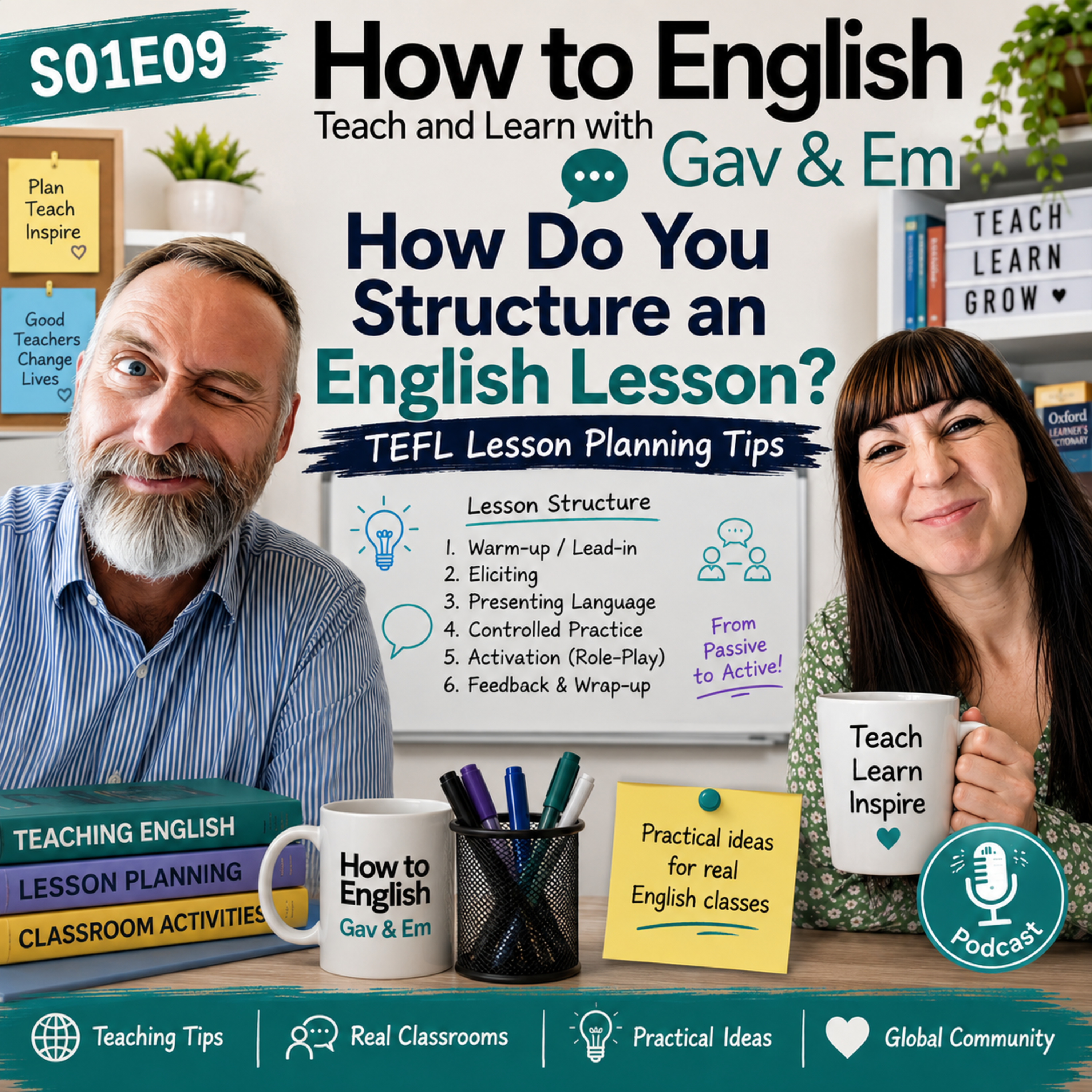 How Do You Structure an English Lesson? TEFL Lesson Planning Tips - S01E09  episode artwork