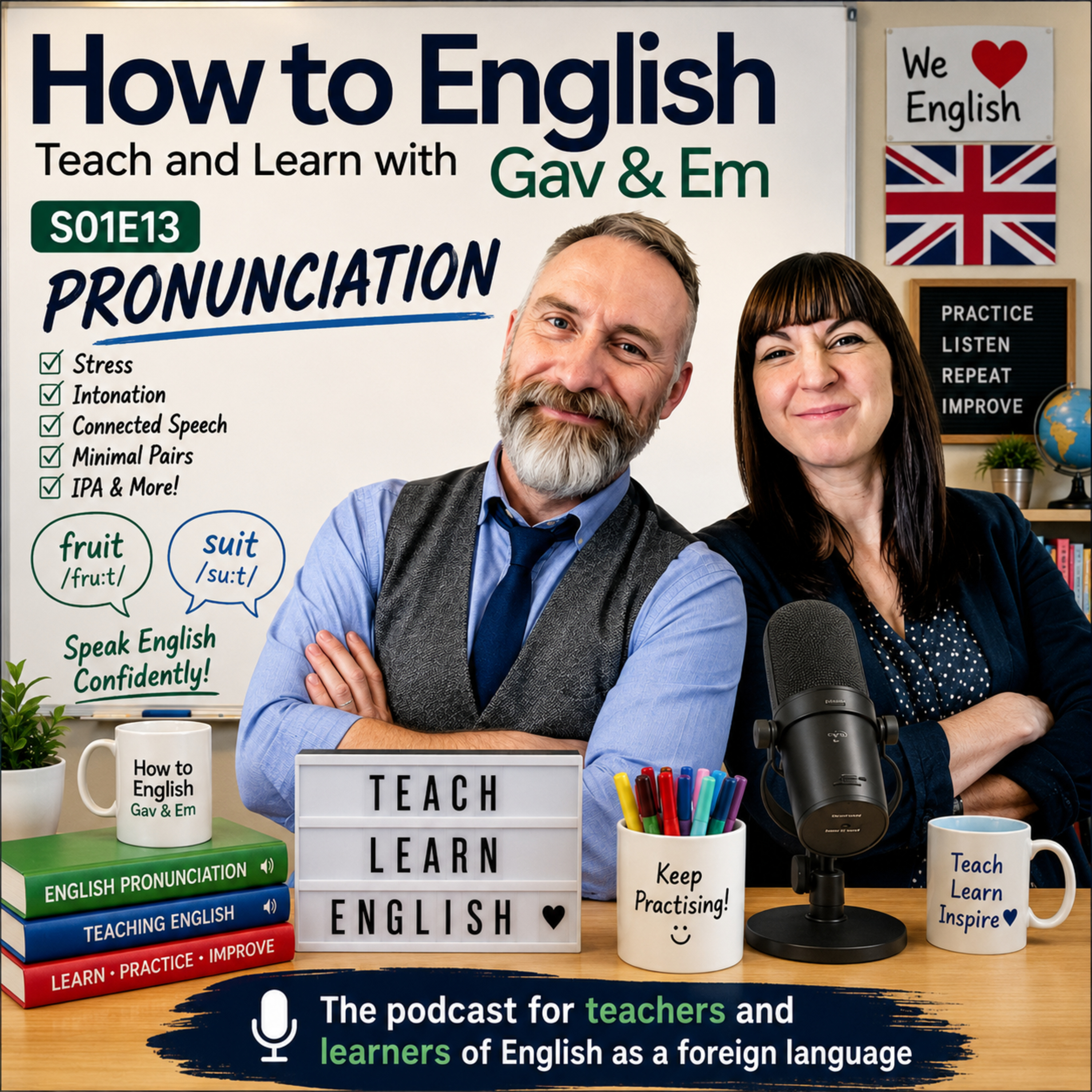How to Improve Your English Pronunciation | Connected Speech, Stress & Practical Tips - S01E13 episode artwork