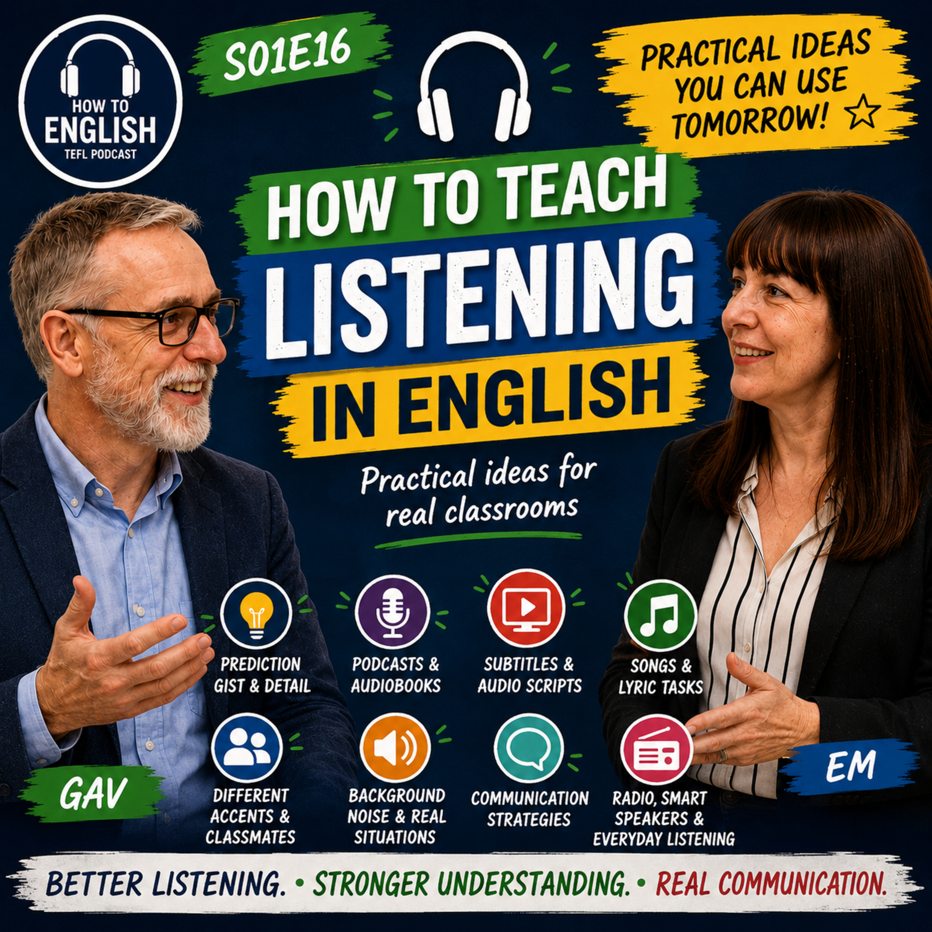 How to Teach Listening in English | TEFL Listening Activities, Podcasts, Songs & Accents - S01E16 episode artwork