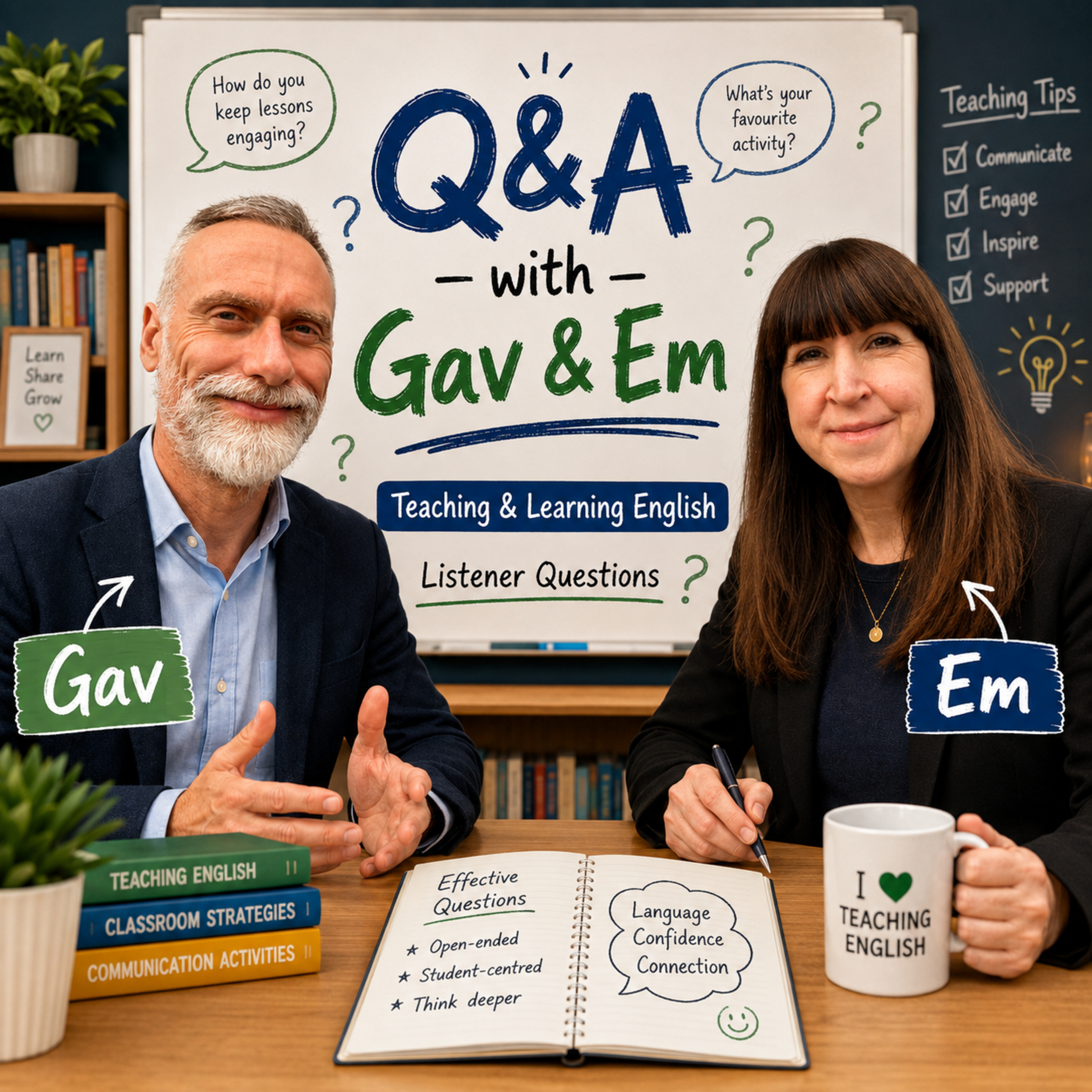 How Can English Learners Improve and TEFL Teachers Grow? Q&A with Gav & Em - S01E29 episode artwork