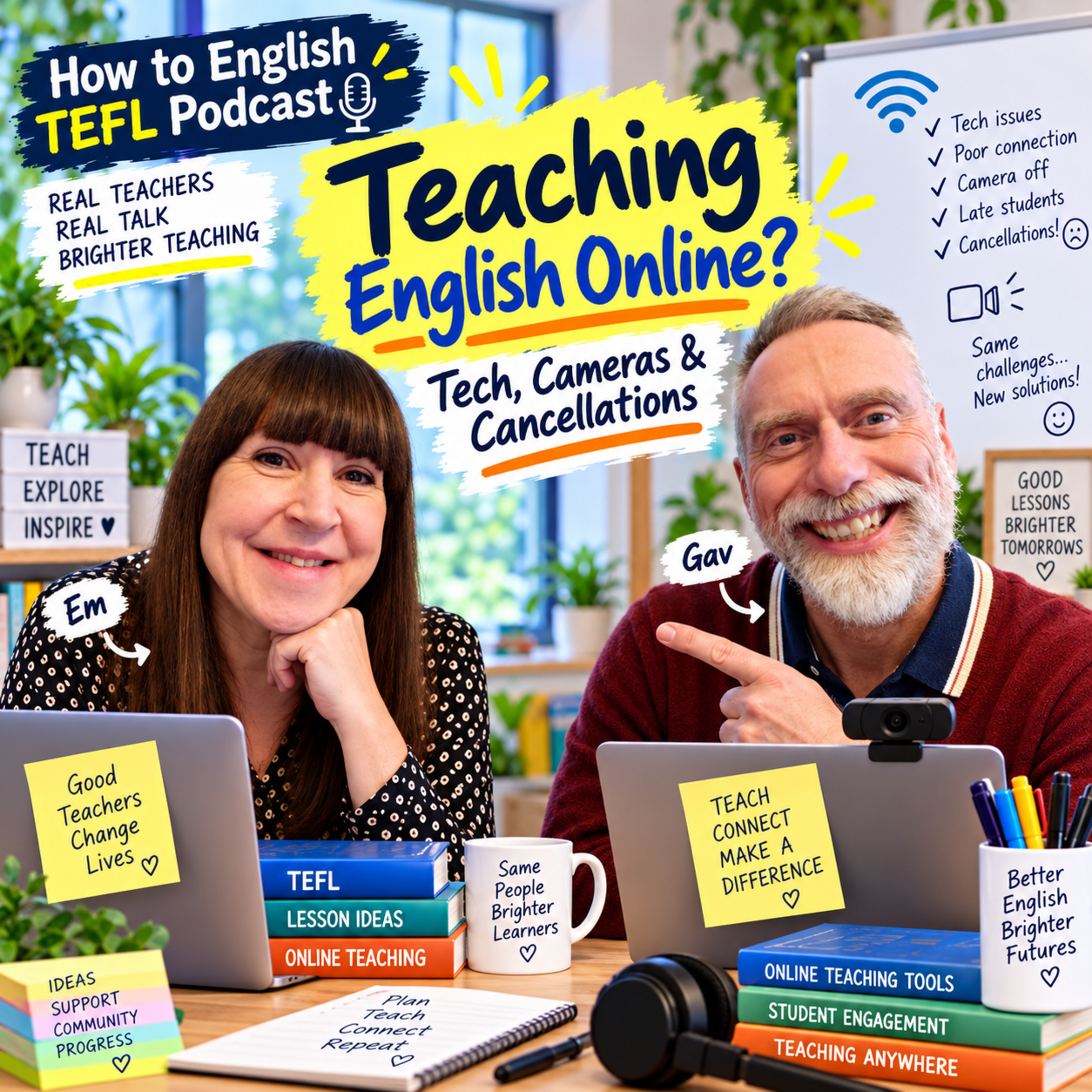 What Are the Biggest Problems with Teaching English Online? Tech, Cameras, Cancellations & Teacher Boundaries – S01E38 episode artwork