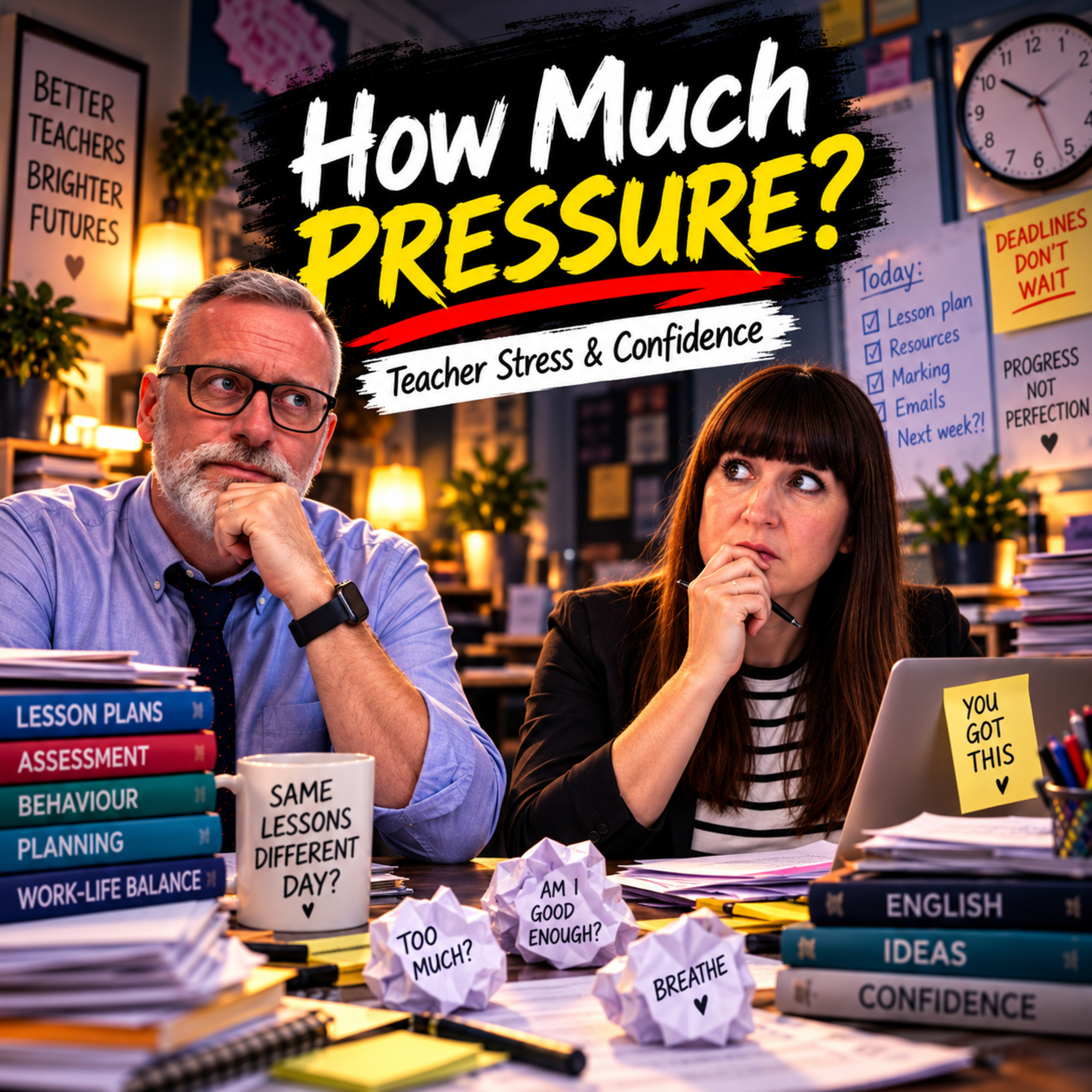 How Much Pressure Should English Teachers Put on Students? Teacher Stress & Motivation – S01E44 episode artwork