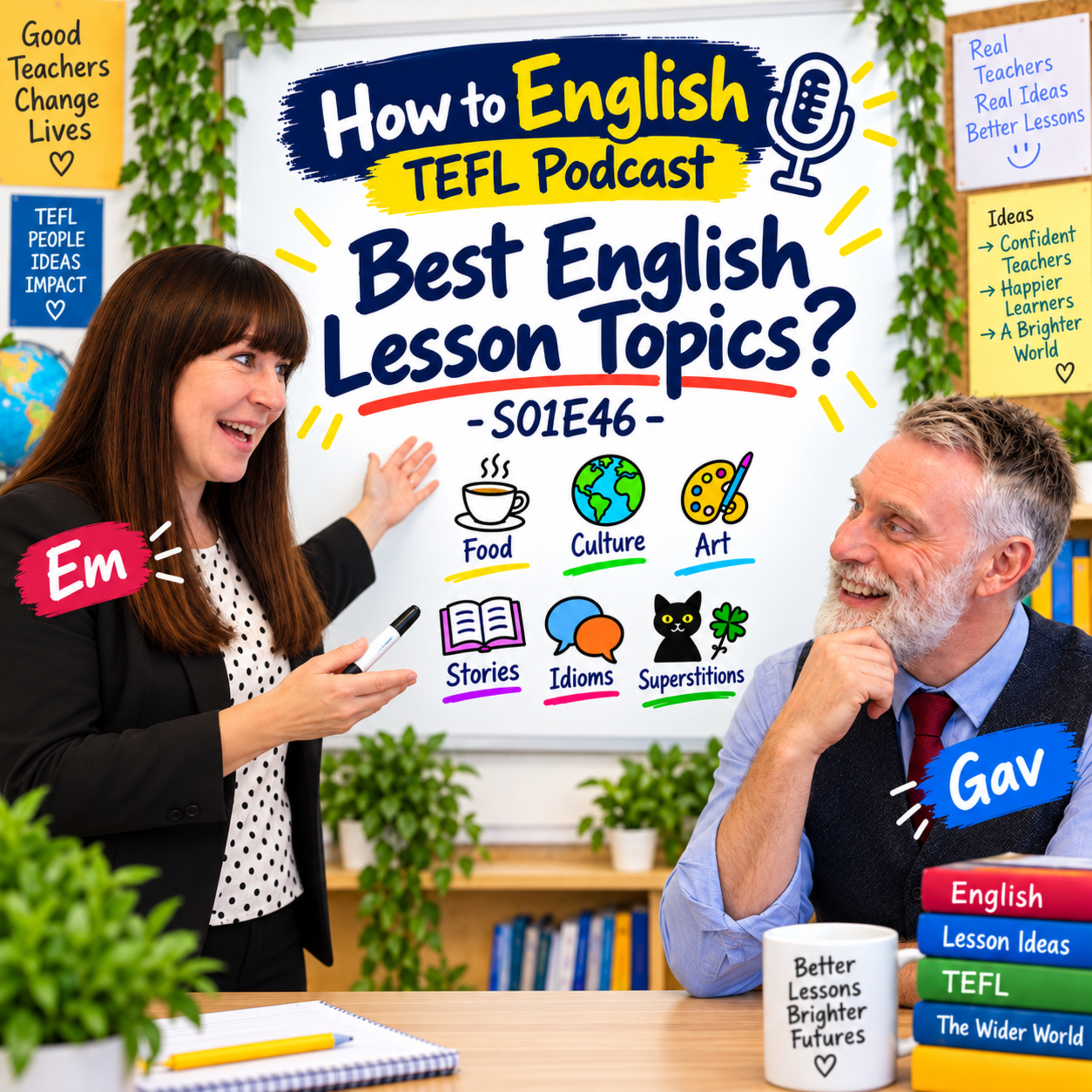 What Are the Best Topics for English Lessons? Student Favourites & Practical TEFL Ideas – S01E46 episode artwork