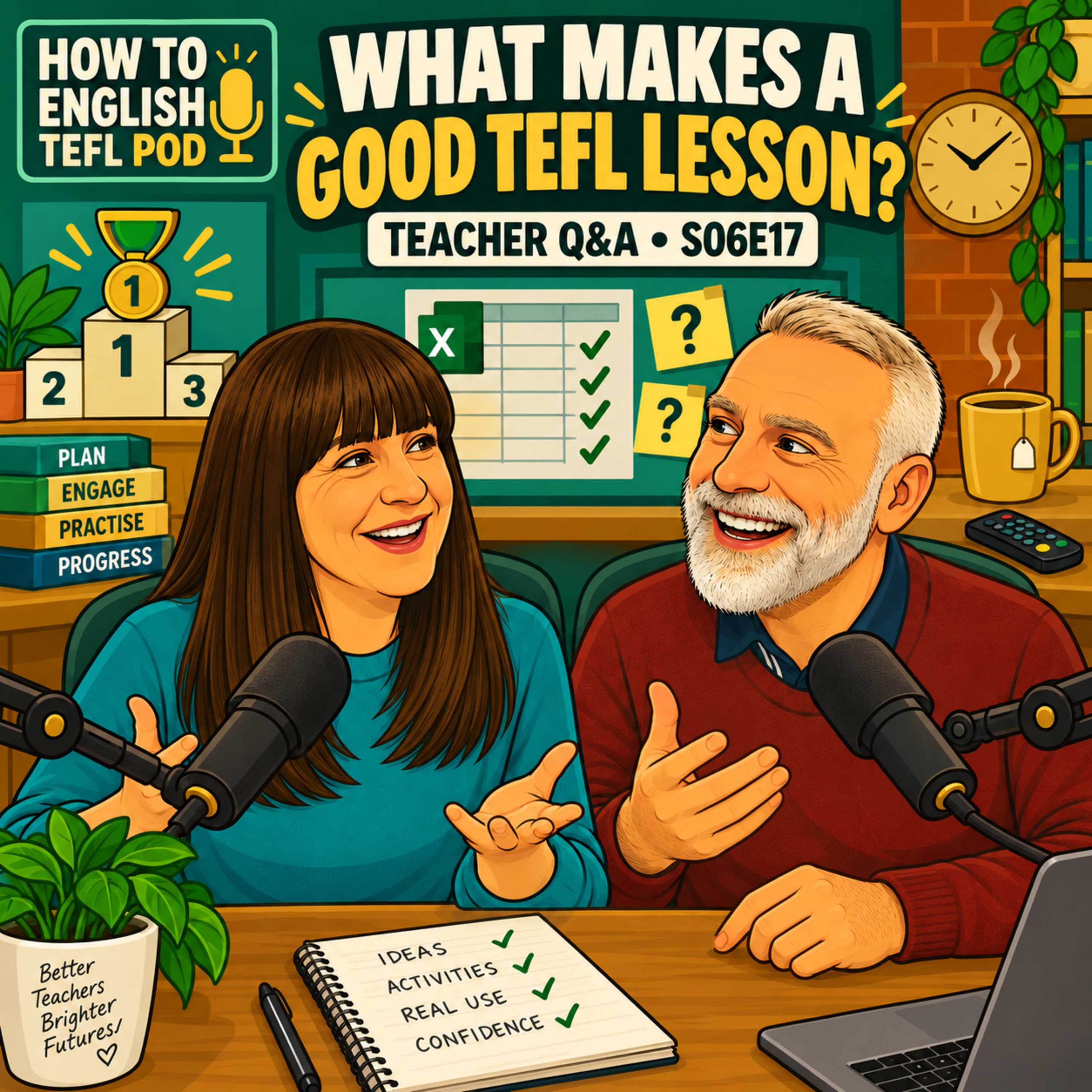 What Makes a Good TEFL Lesson? Teacher Q&A with Gav and Em – TEFL A-Z Q - S06E17 episode artwork