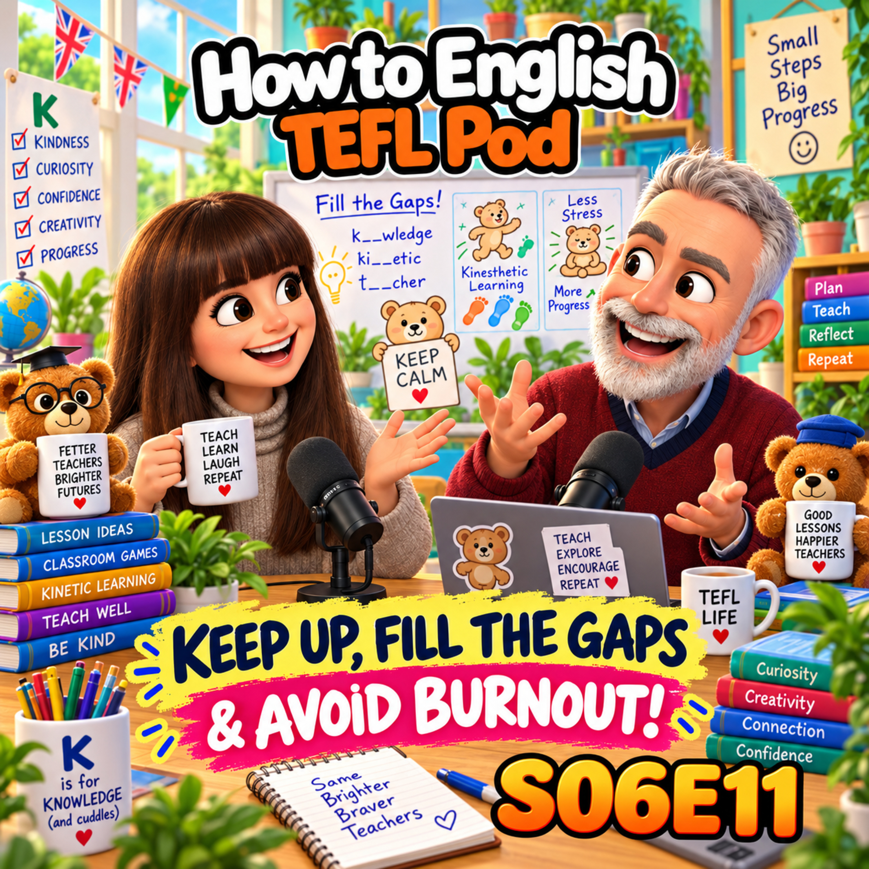 How Can TEFL Teachers Keep Up, Fill Knowledge Gaps & Avoid Burnout? TEFL A-Z K – S06E11 episode artwork