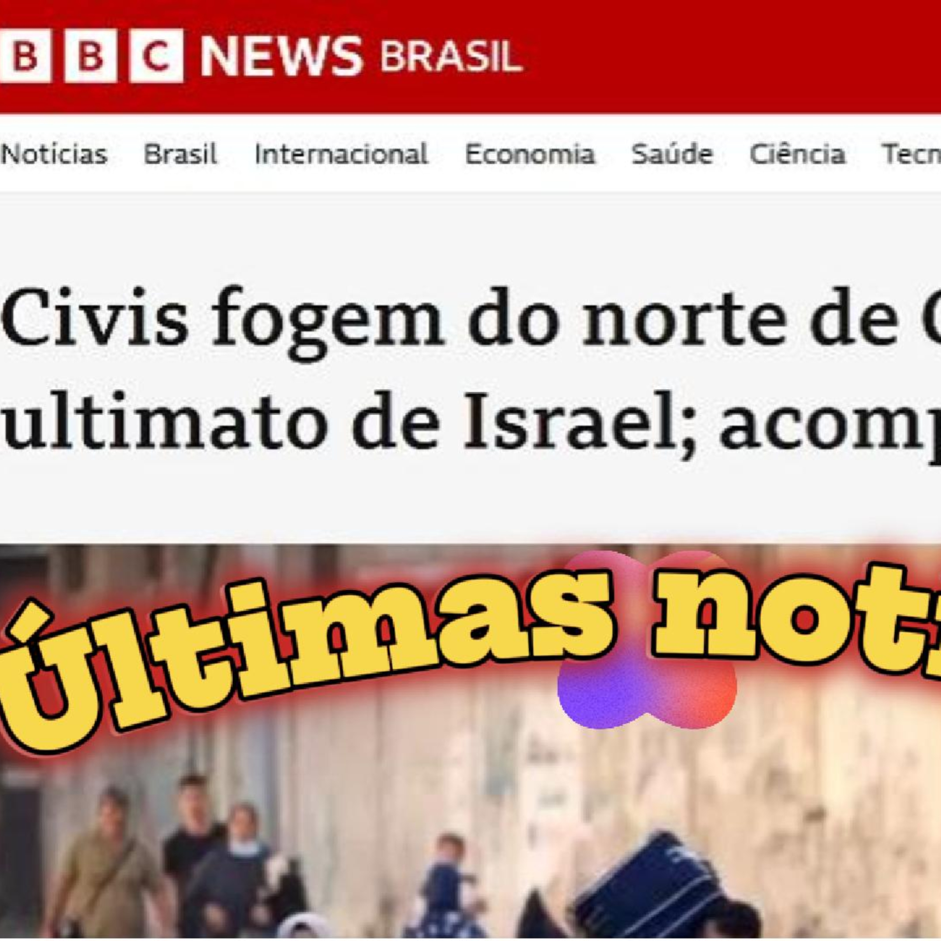 Fuga em Gaza: Civis arriscam suas vidas após alerta de Israel episode artwork