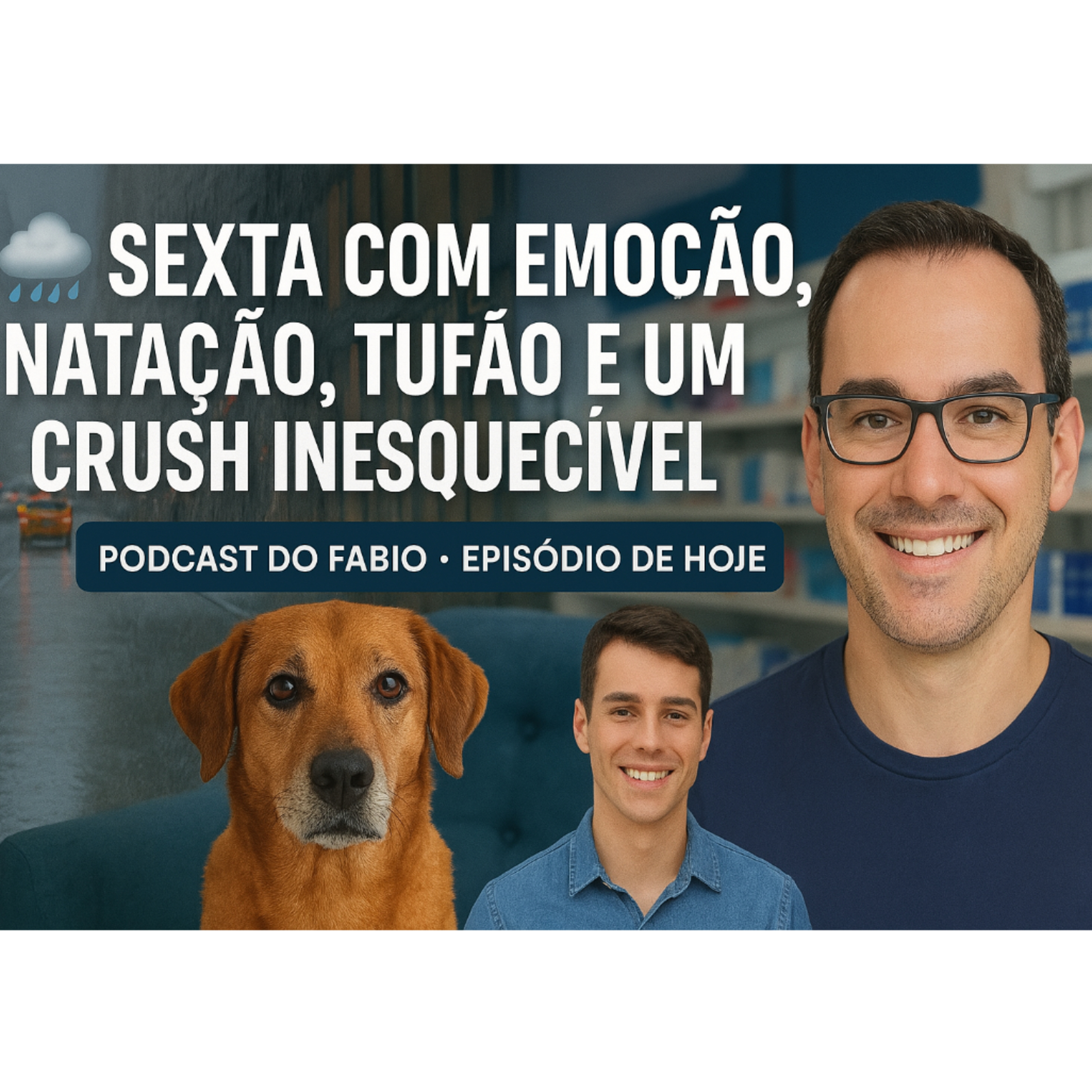 🌧️🐾 Sexta com Emoção, Natação, Tufão e um Crush Inesquecível! 💙🏊‍♂️💊 - 04 de abril de 2025 episode artwork