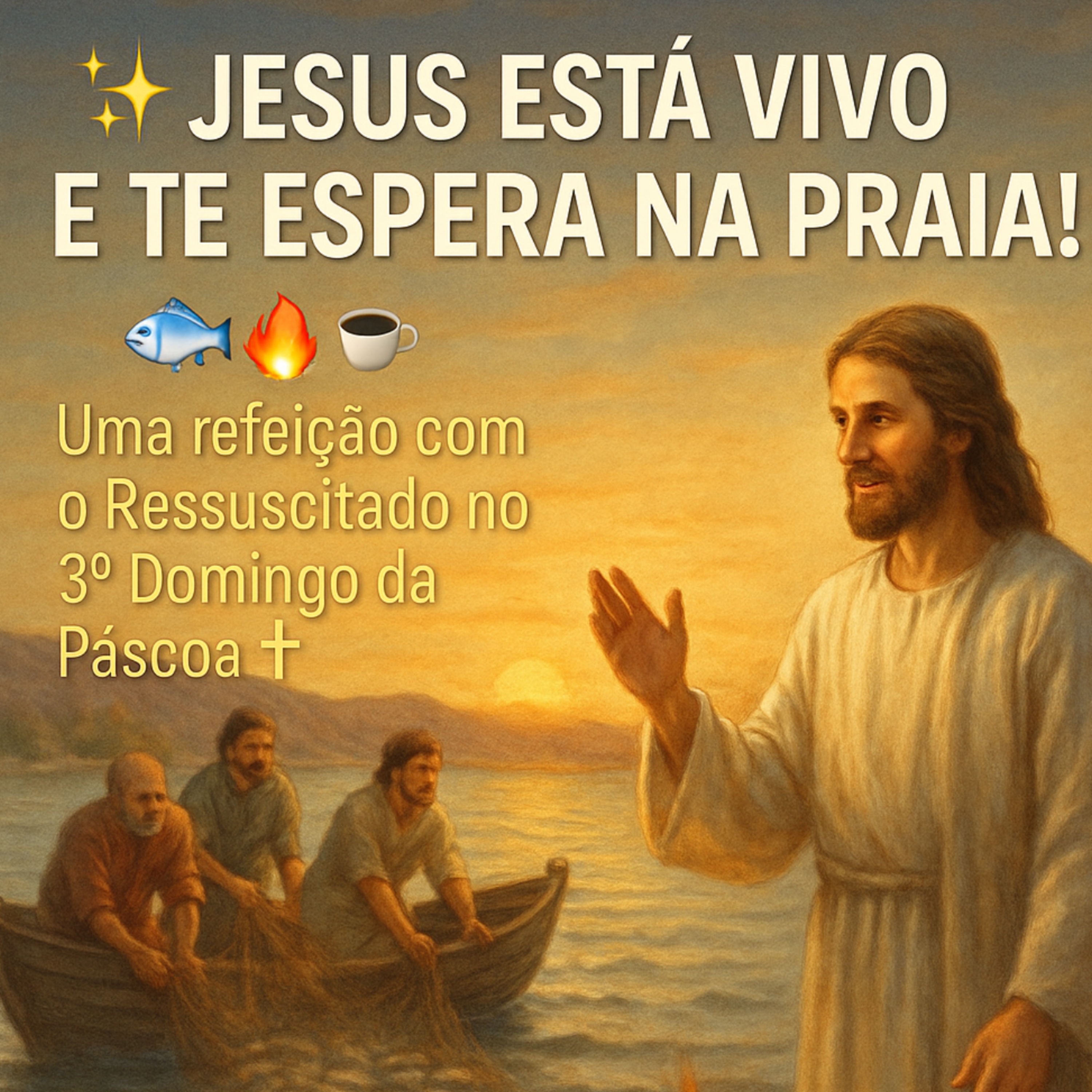 9h - ✨ Jesus está vivo e te espera na praia! 🐟🔥☕
Uma refeição com o Ressuscitado no 3º D. Páscoa. episode artwork