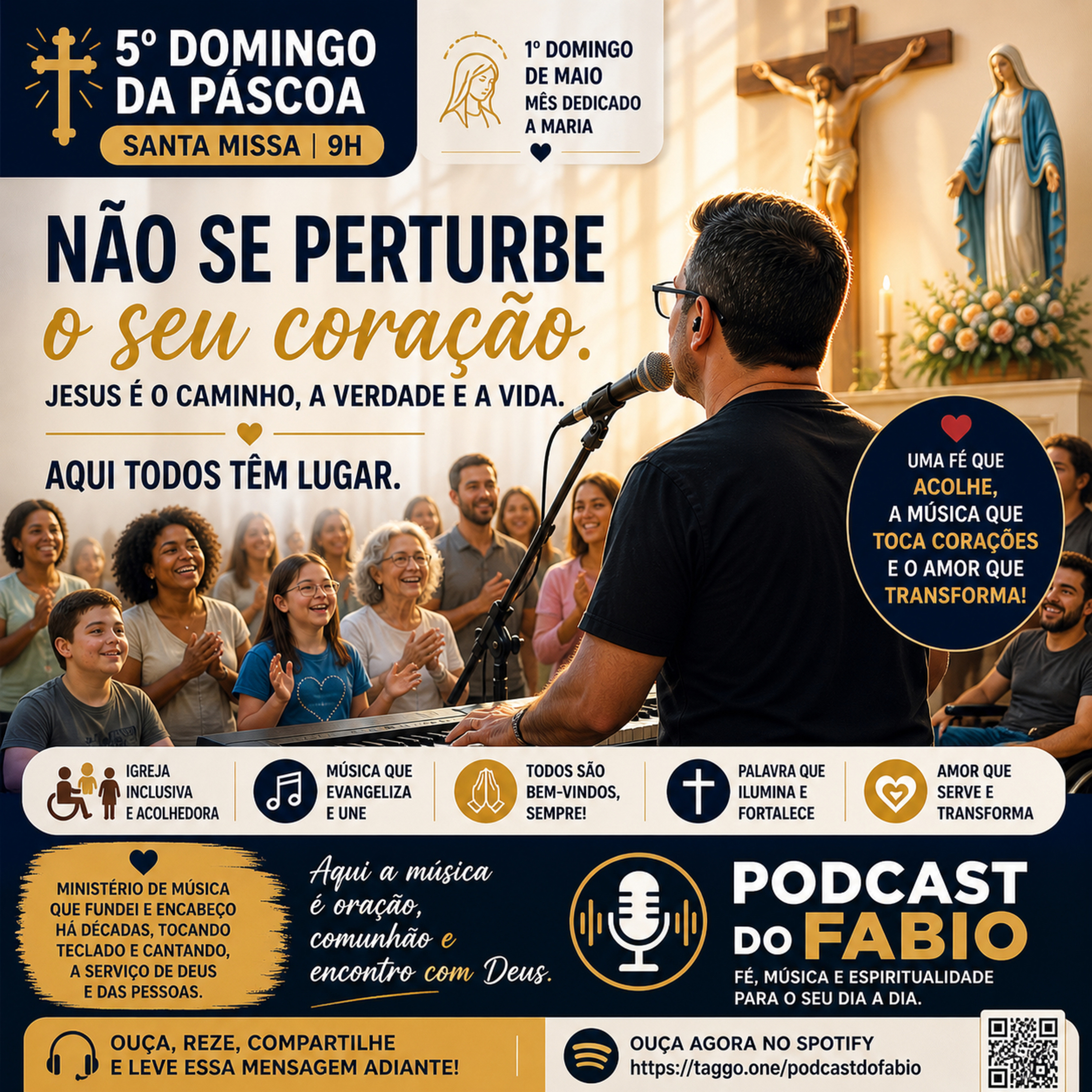 03 de maio de 2026 - Não se perturbe o seu coração: aqui todos têm lugar - 9h