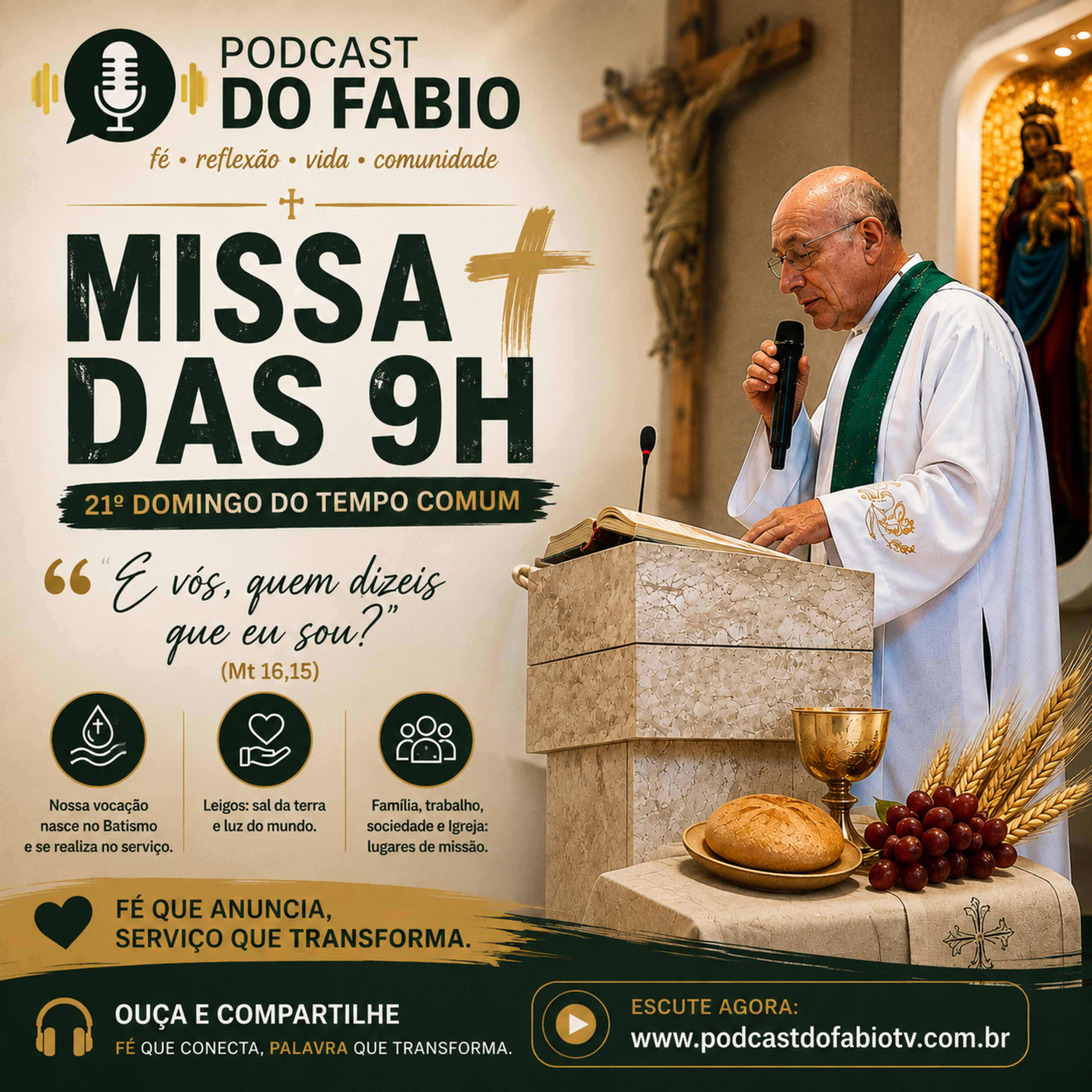 21. Domingo Comum (Missa) - 9h | 23 de Agosto de 2026
