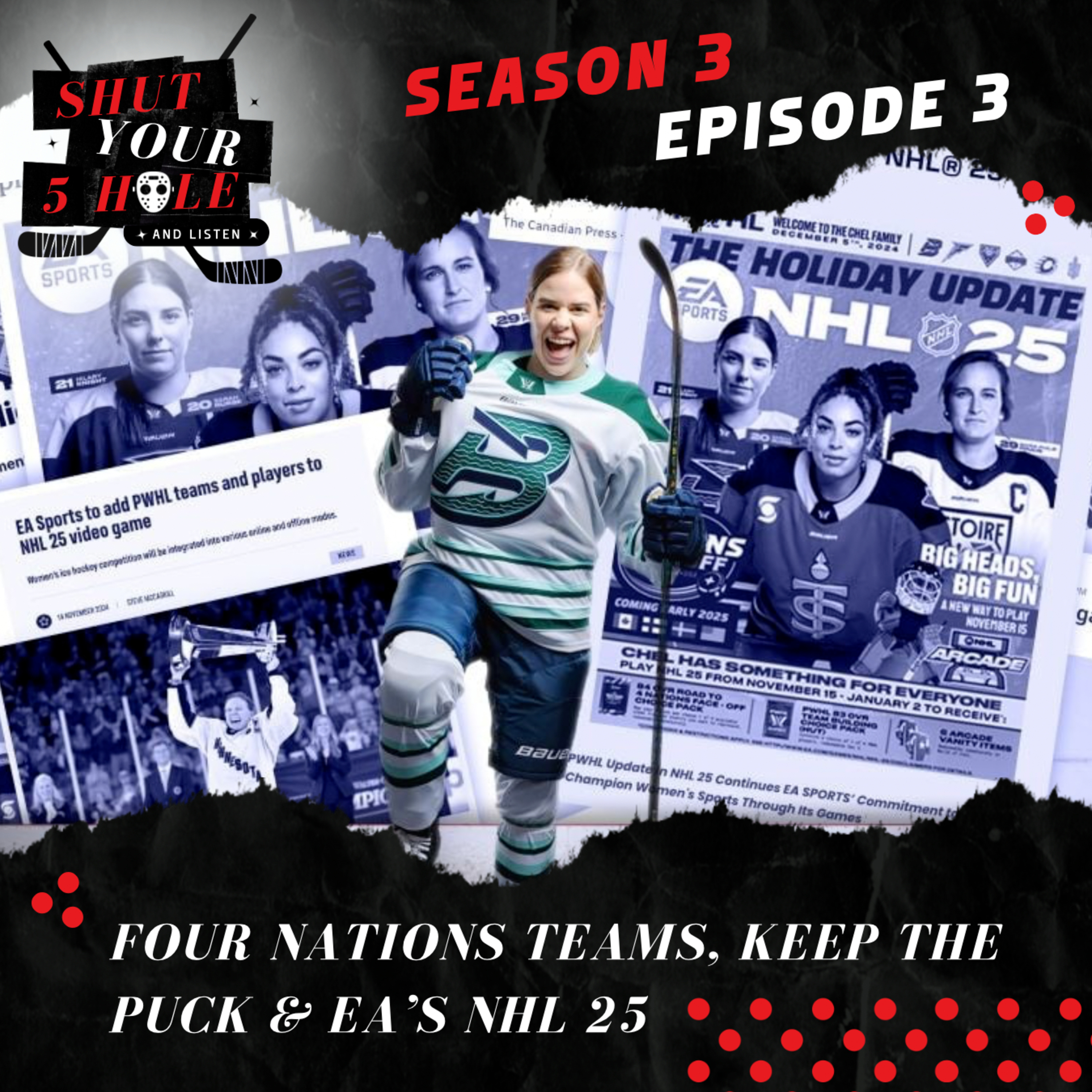 Four Nations Teams, Keep the Puck & EA's NHL25 episode artwork
