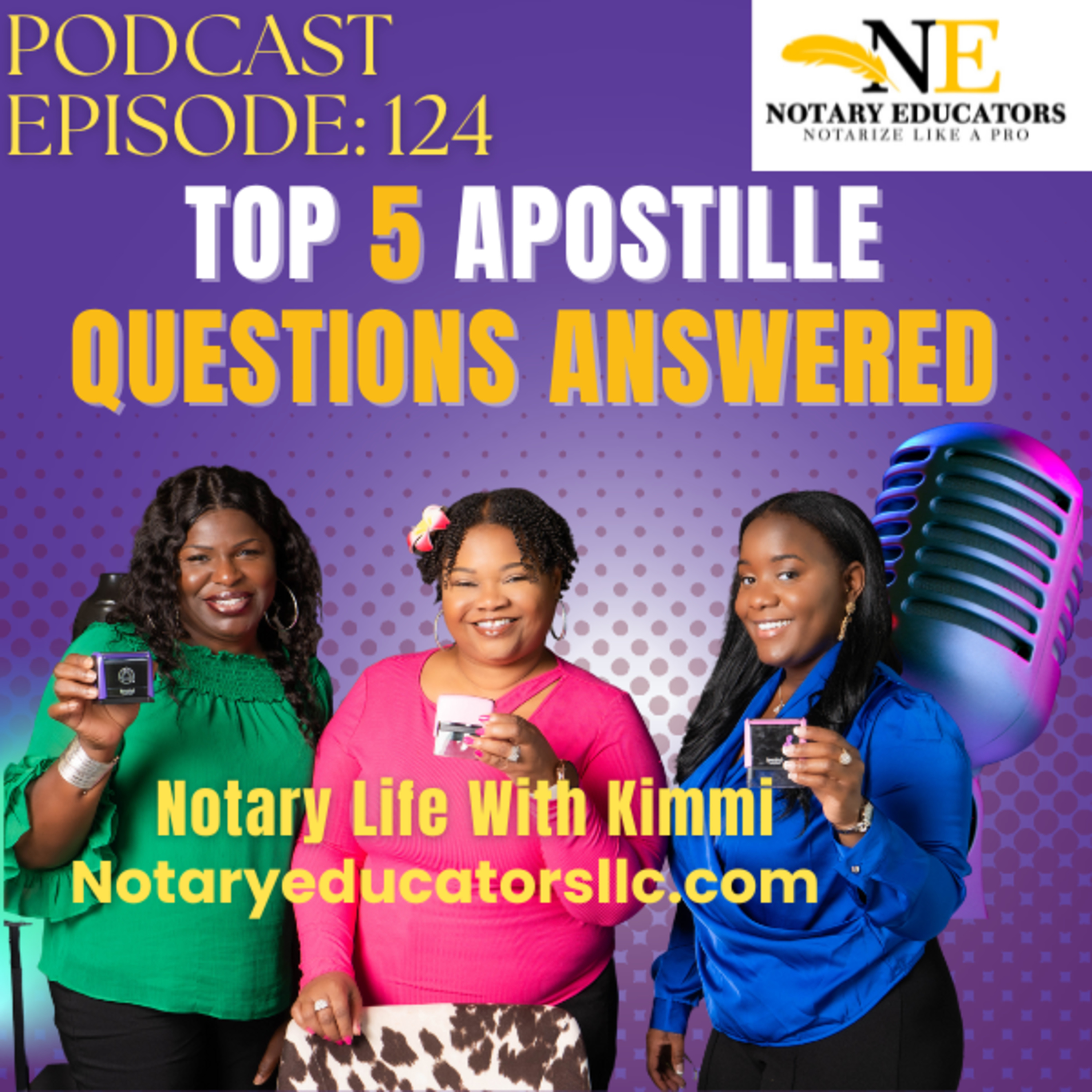 cover of episode #124 - Top 5 Apostille Questions Answered Podcast