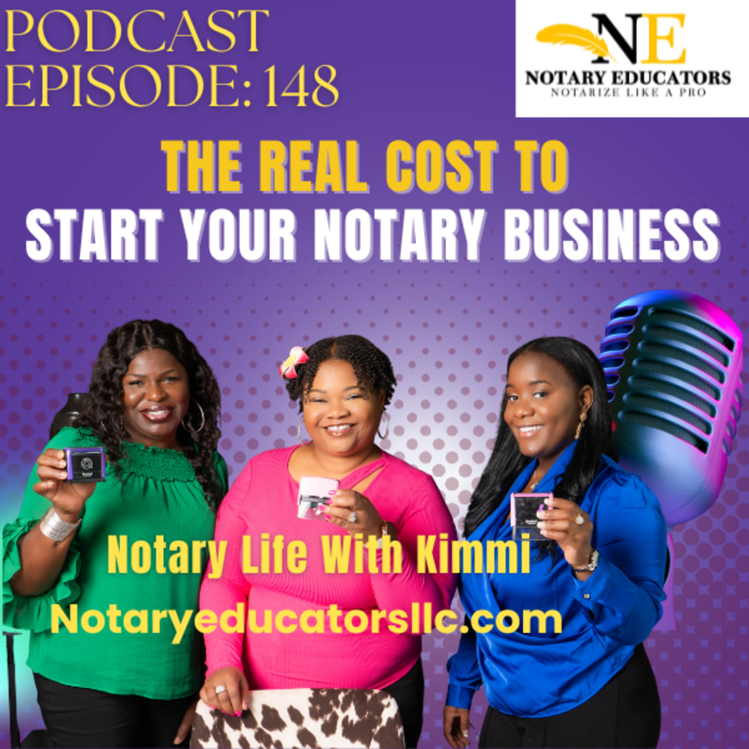 cover of episode #148 - The Real Cost to Start a Notary Business Podcast