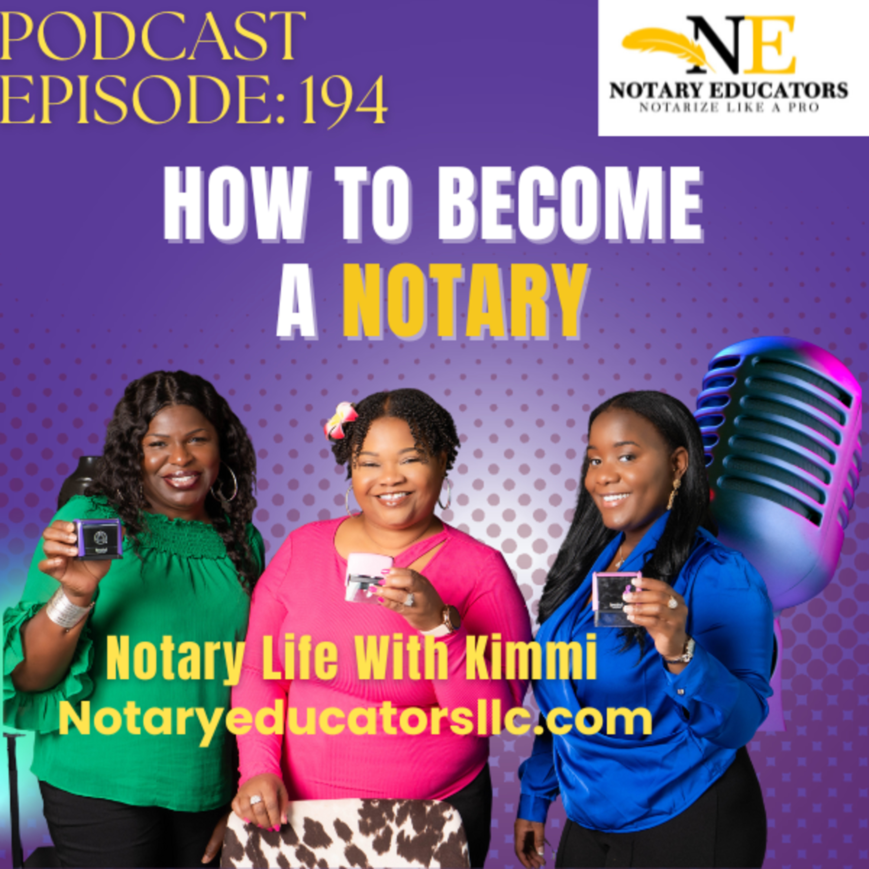 cover of episode #194 - How to Become a Notary Podcast