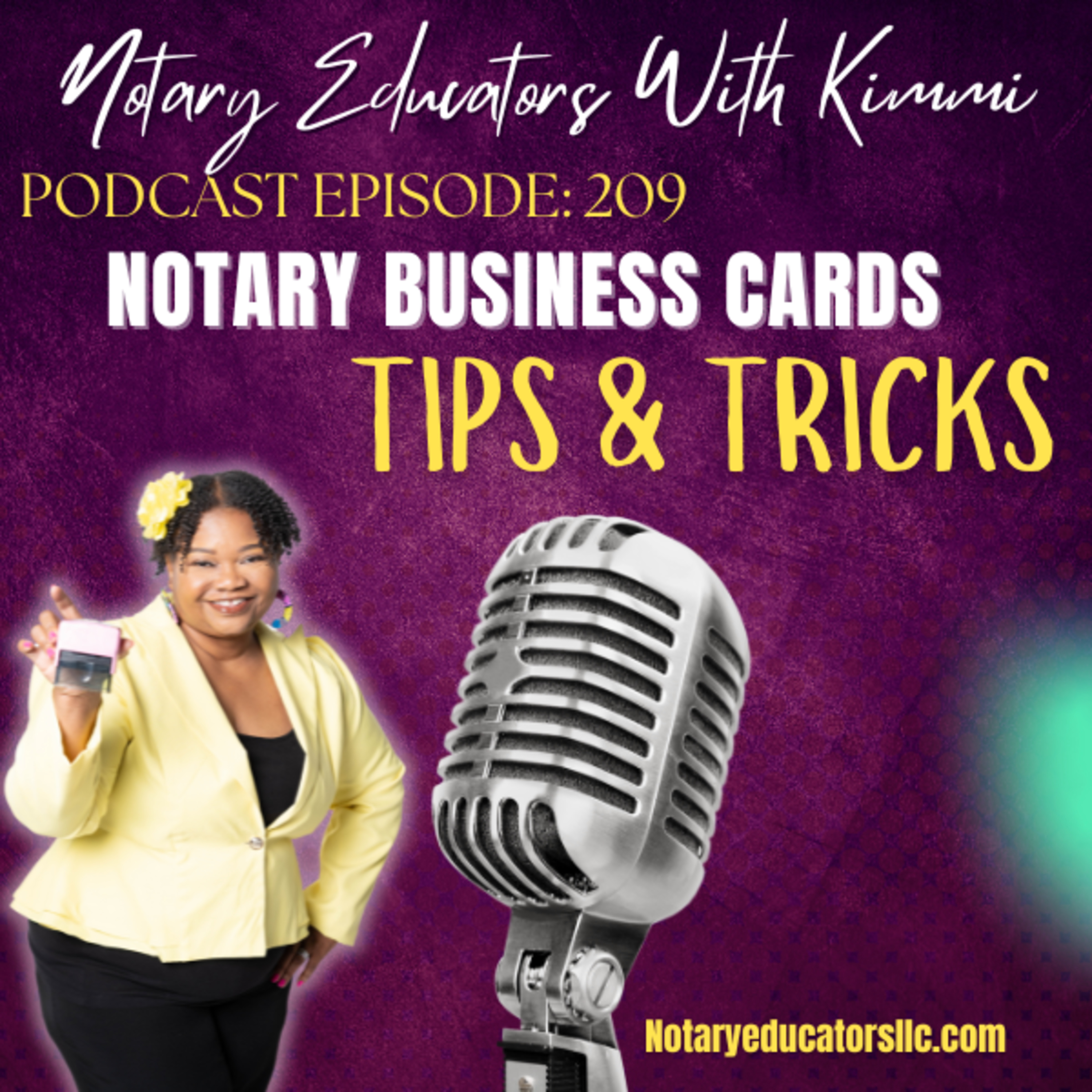 cover of episode #209 - Notary Business Card Tip Podcast