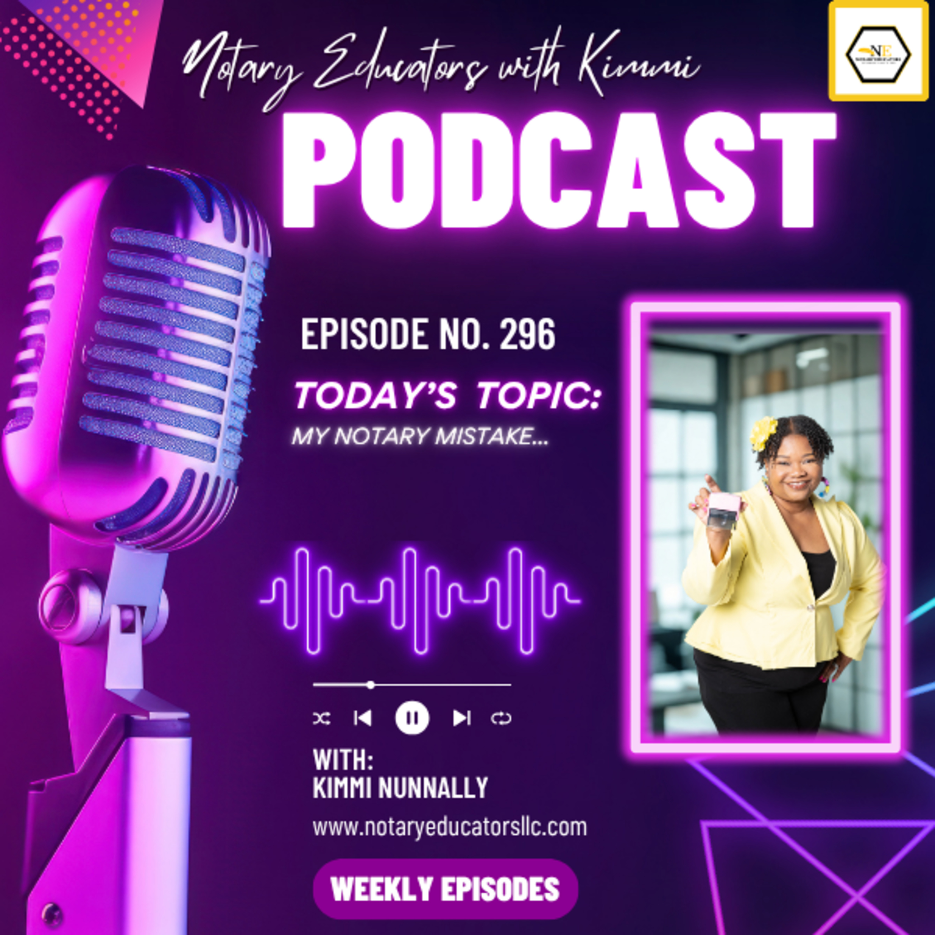 #296 - My Notary Mistake episode artwork