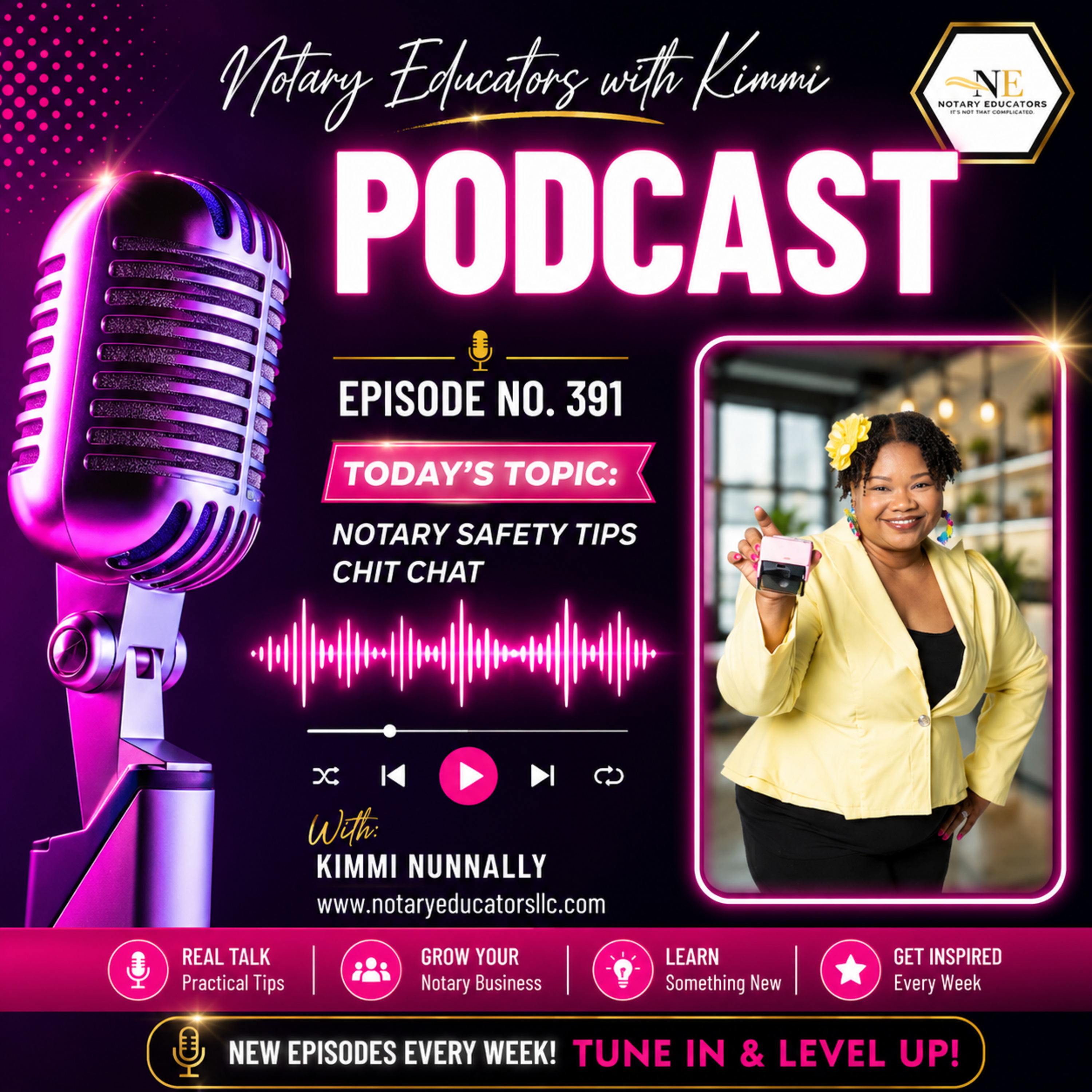 #391 - Notary Safety Tips Chit Chat Podcast episode artwork