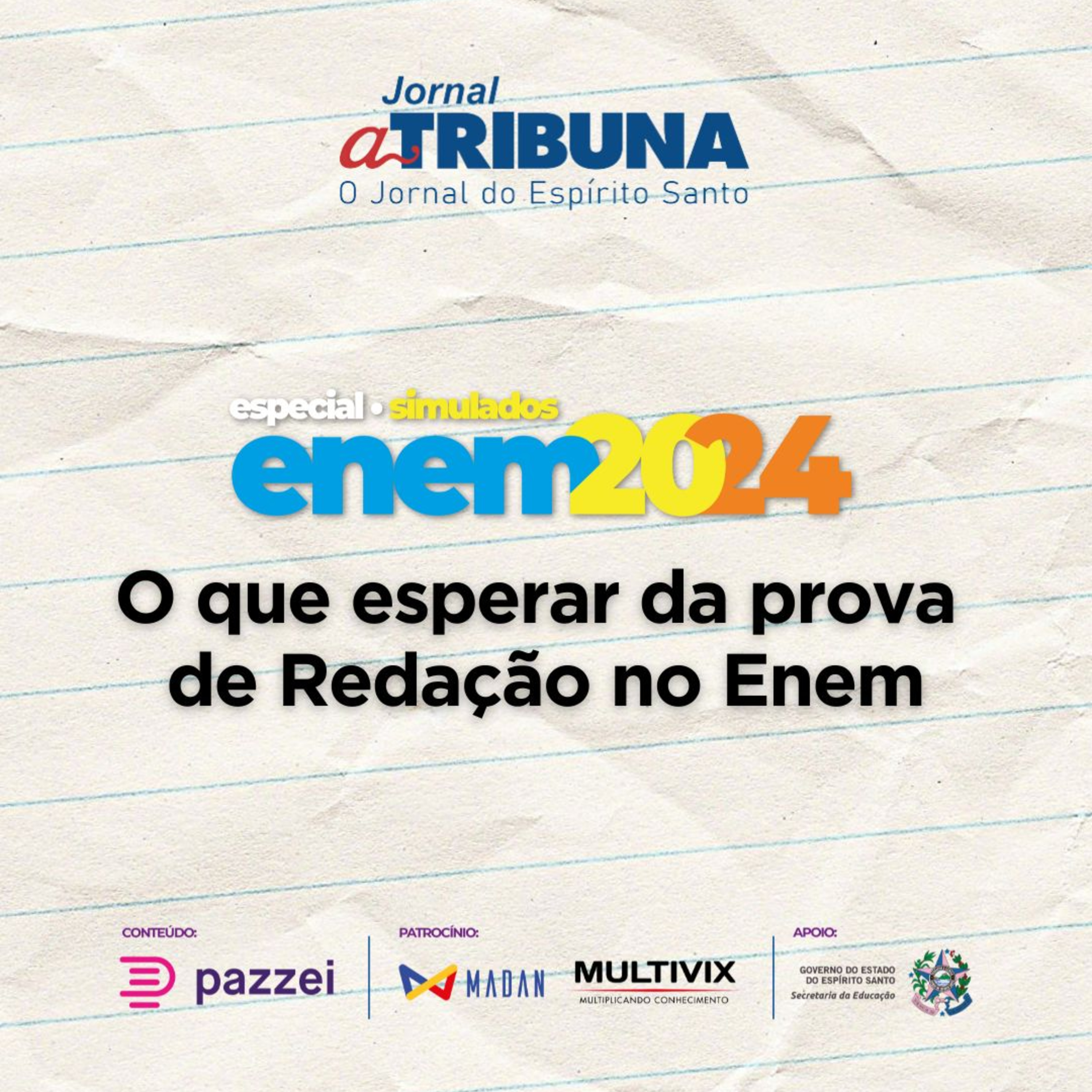 O que esperar da prova de Redação | A Tribuna no Enem episode artwork
