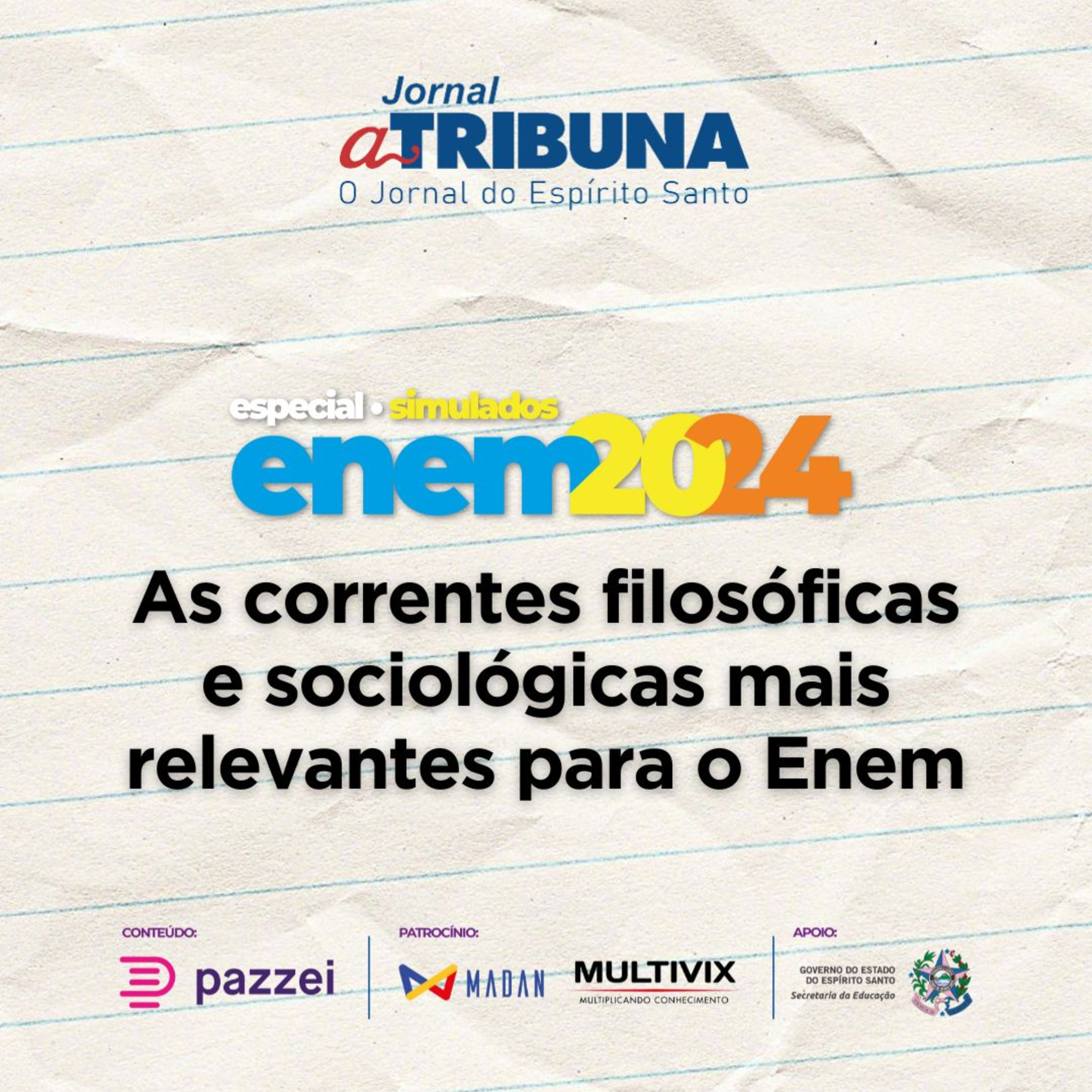 As correntes filosóficas e sociológicas mais relevantes para o Enem | A Tribuna no Enem episode artwork