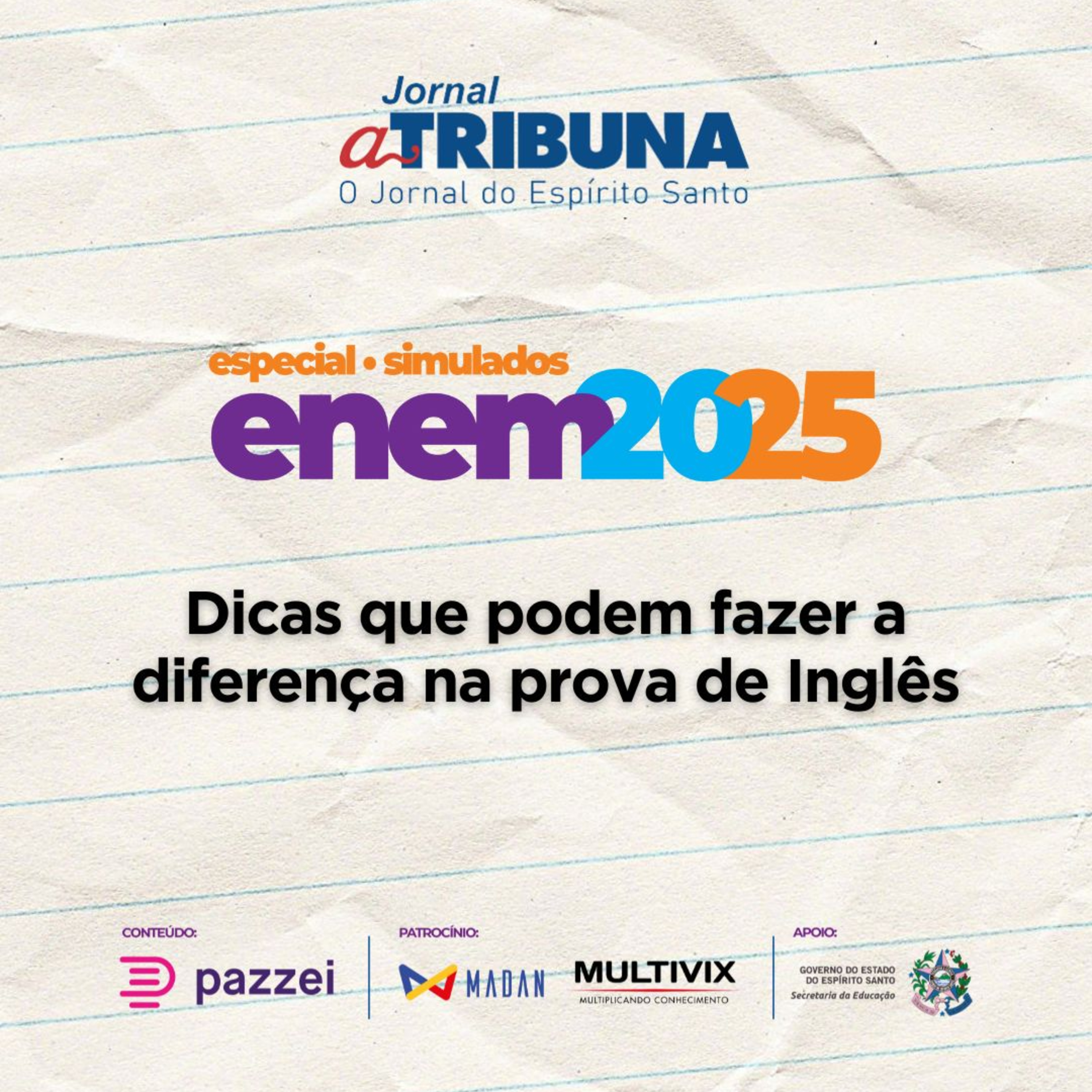 Dicas que podem fazer a diferença na prova de Inglês | A Tribuna no Enem 2025 episode artwork