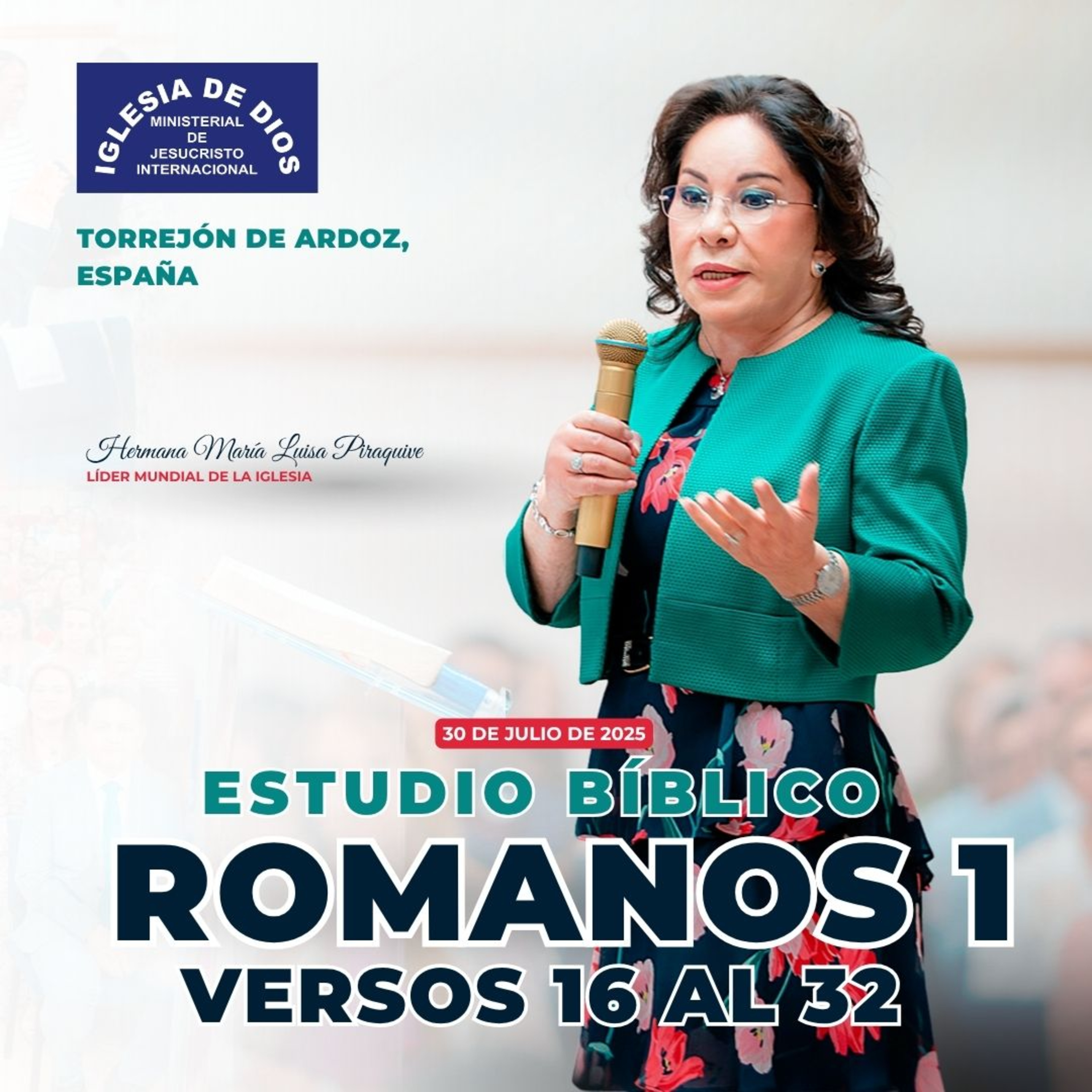 Estudio Bíblico: Romanos 1 versos 16 al 32, Torrejón de Ardoz, España – Hna. María Luisa Piraquive episode artwork