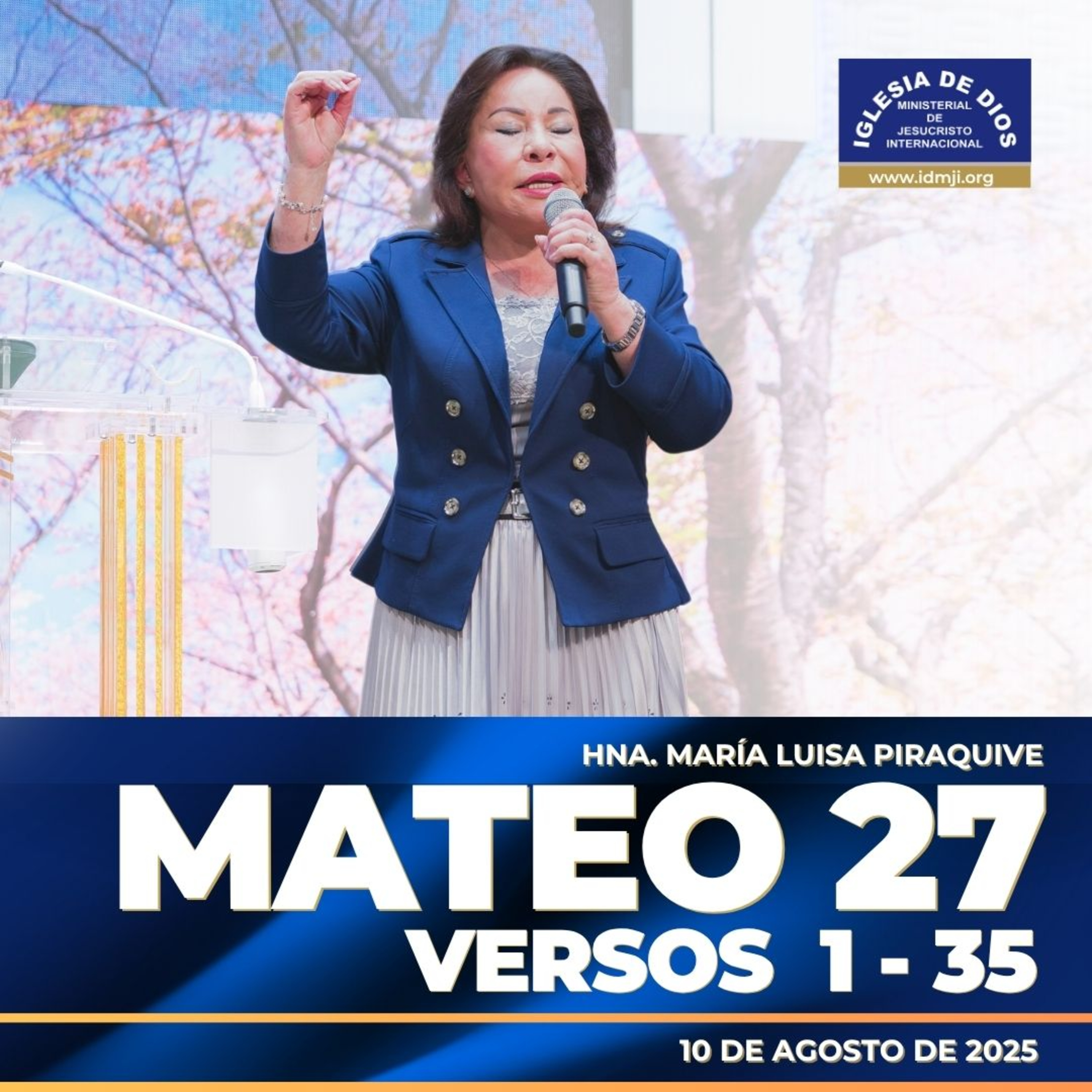 Mateo 27 vr 1 – 35, Hna. María Luisa Piraquive, 10 de agosto de 2025 episode artwork