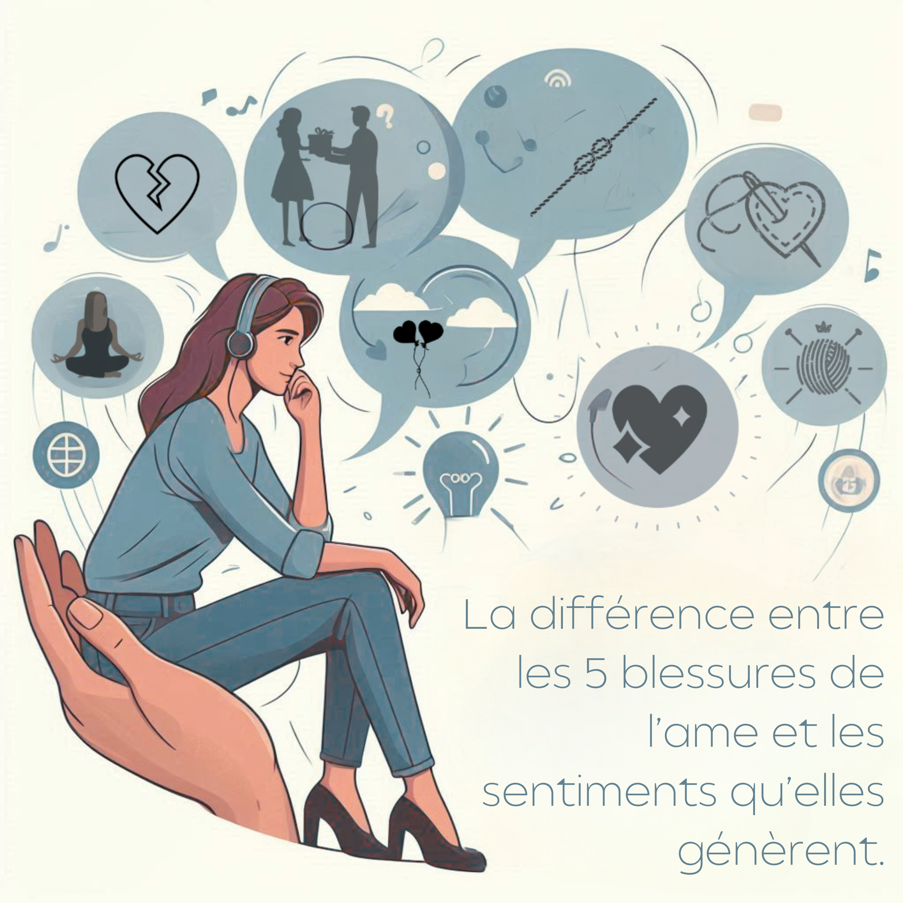 La difference entre les 5 blessures de l'âme et les sentiments qu'elles génèrent