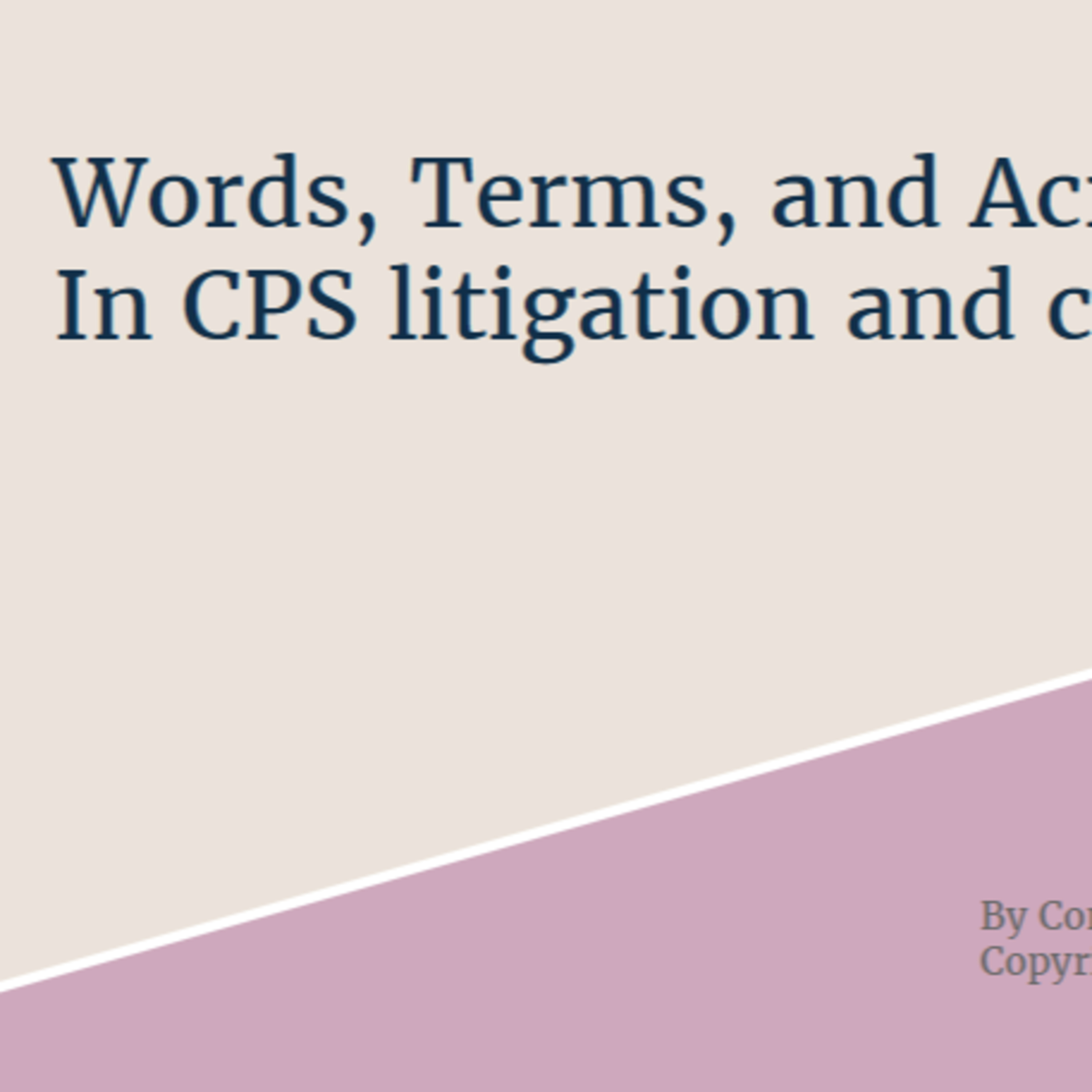 FFP 14 Training - Words, Terms, and Acronyms 