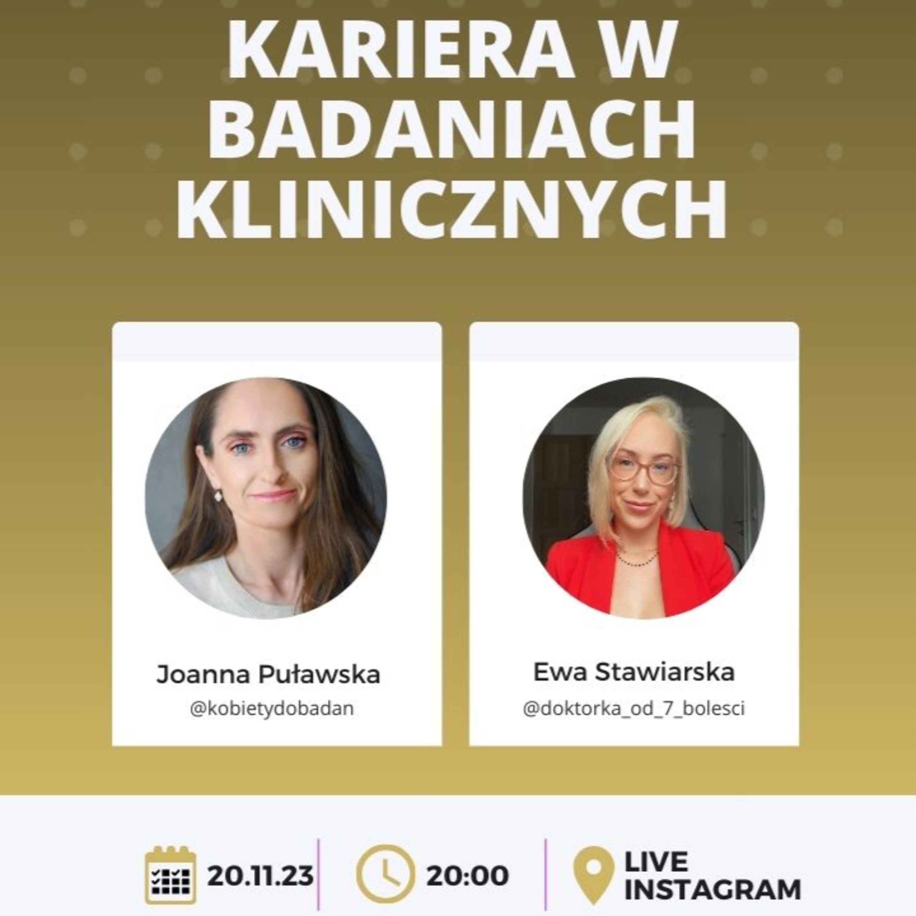 Kariera w badaniach klinicznych "od zera" - live z Joanną Puławską z "Kobiety do badań" episode artwork