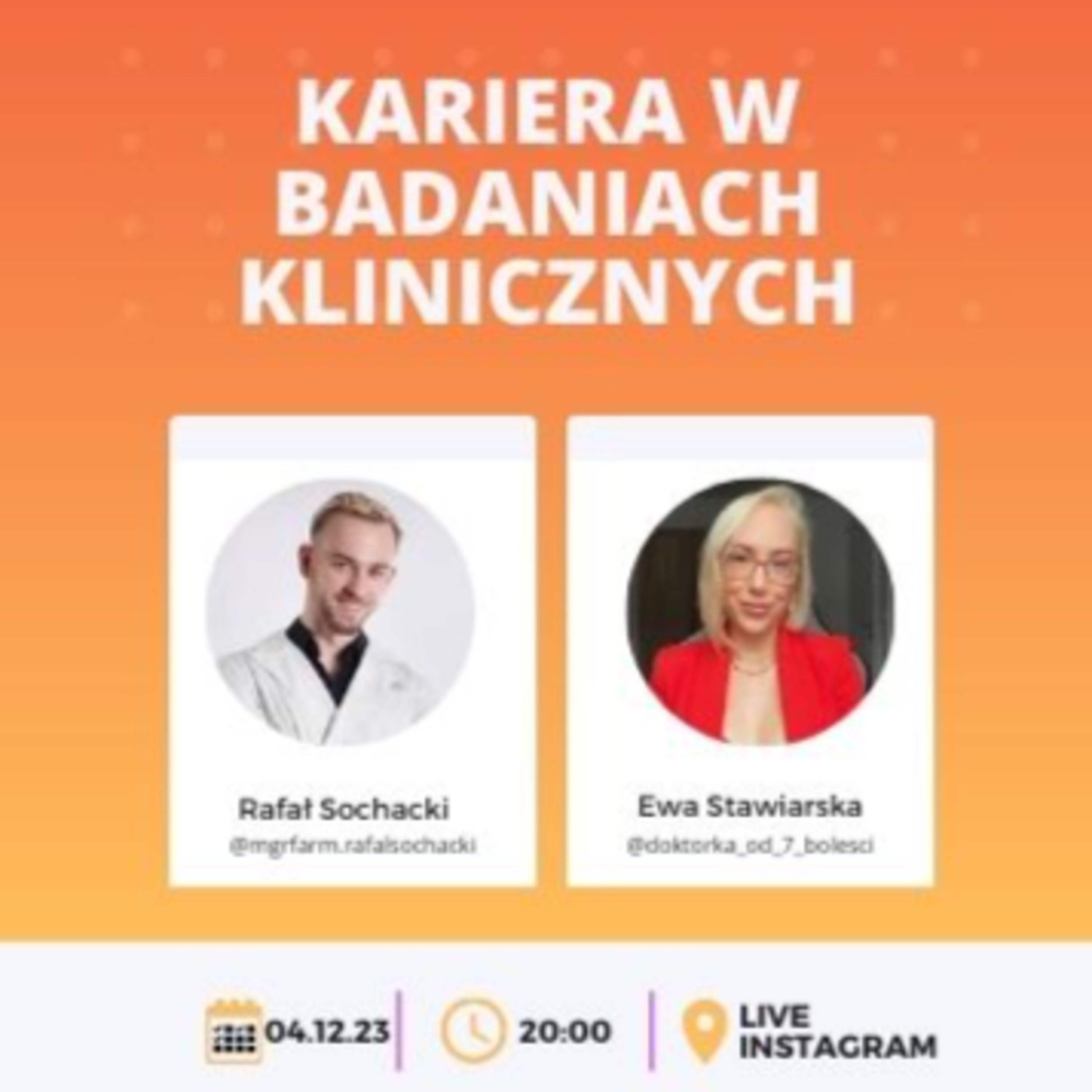 (Inna) kariera w badaniach klinicznych - live z Rafałem Sochackim episode artwork