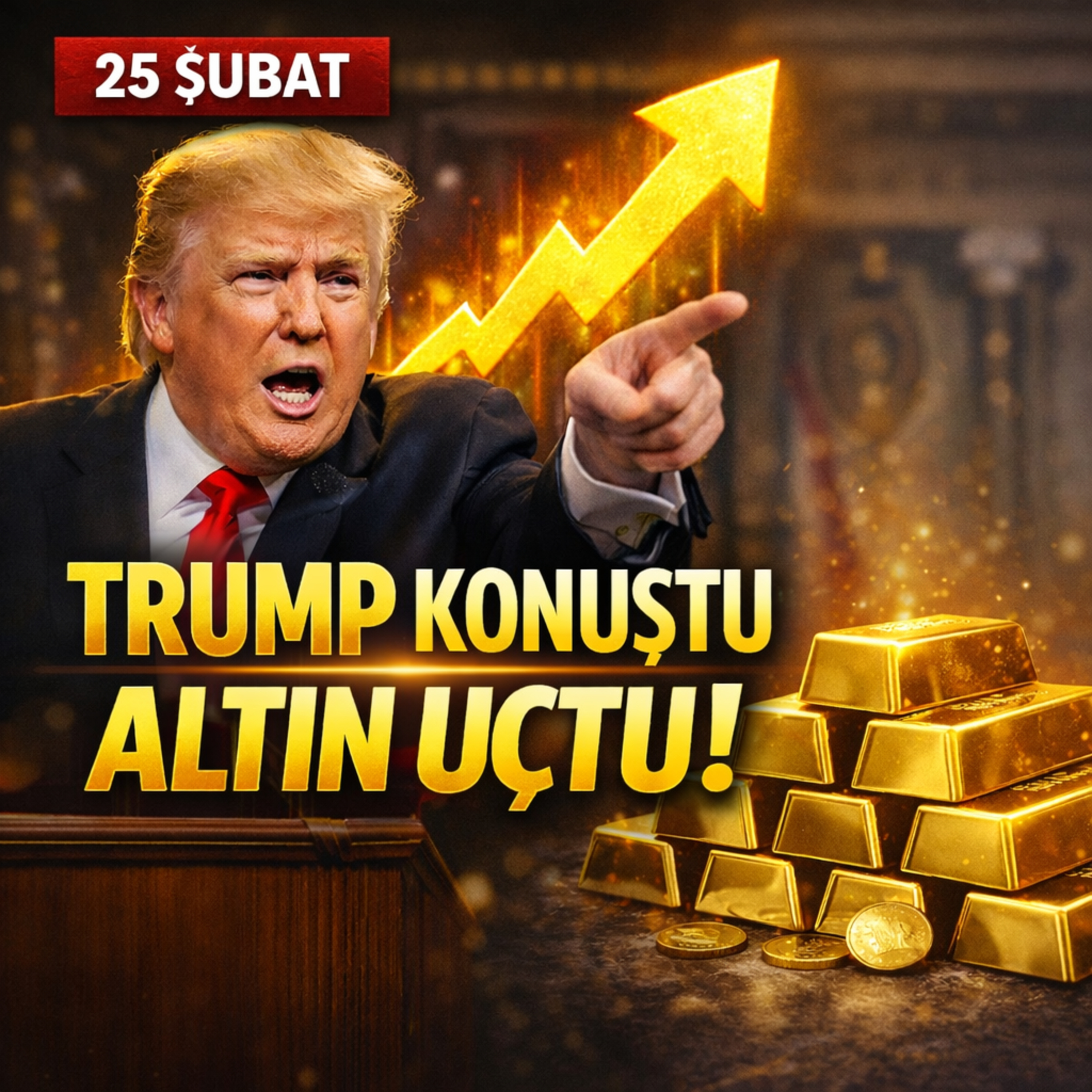 TRUMP'IN TARİHİ RESTİ! Altın Uçuşta, Merkez Bankası Rezervleri Neden Eriyor? | 25 Şubat Bülteni episode artwork