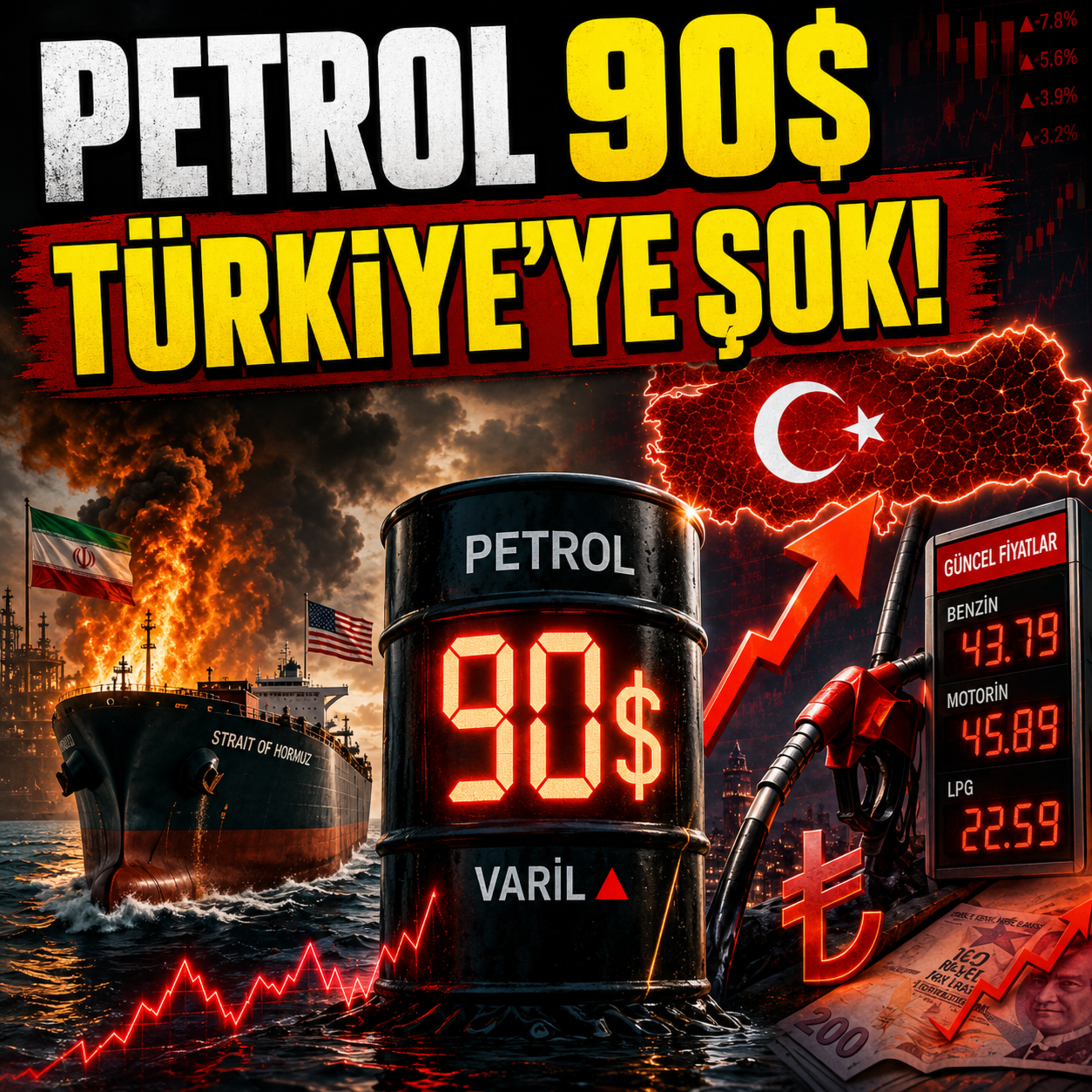 İran Savaşı Türkiye Ekonomisini Vuracak mı? Petrol 90 Doları Aştı: Dolar, Altın ve Faiz Ne Olacak?